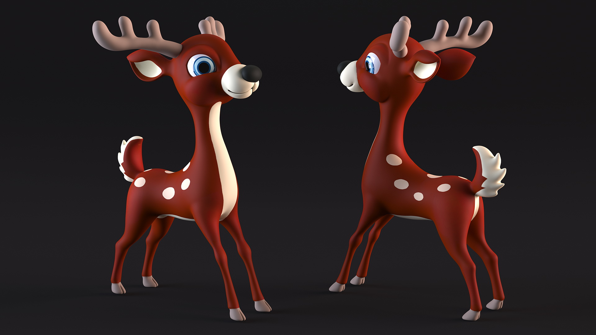 3D Cartoon Noble Deer model