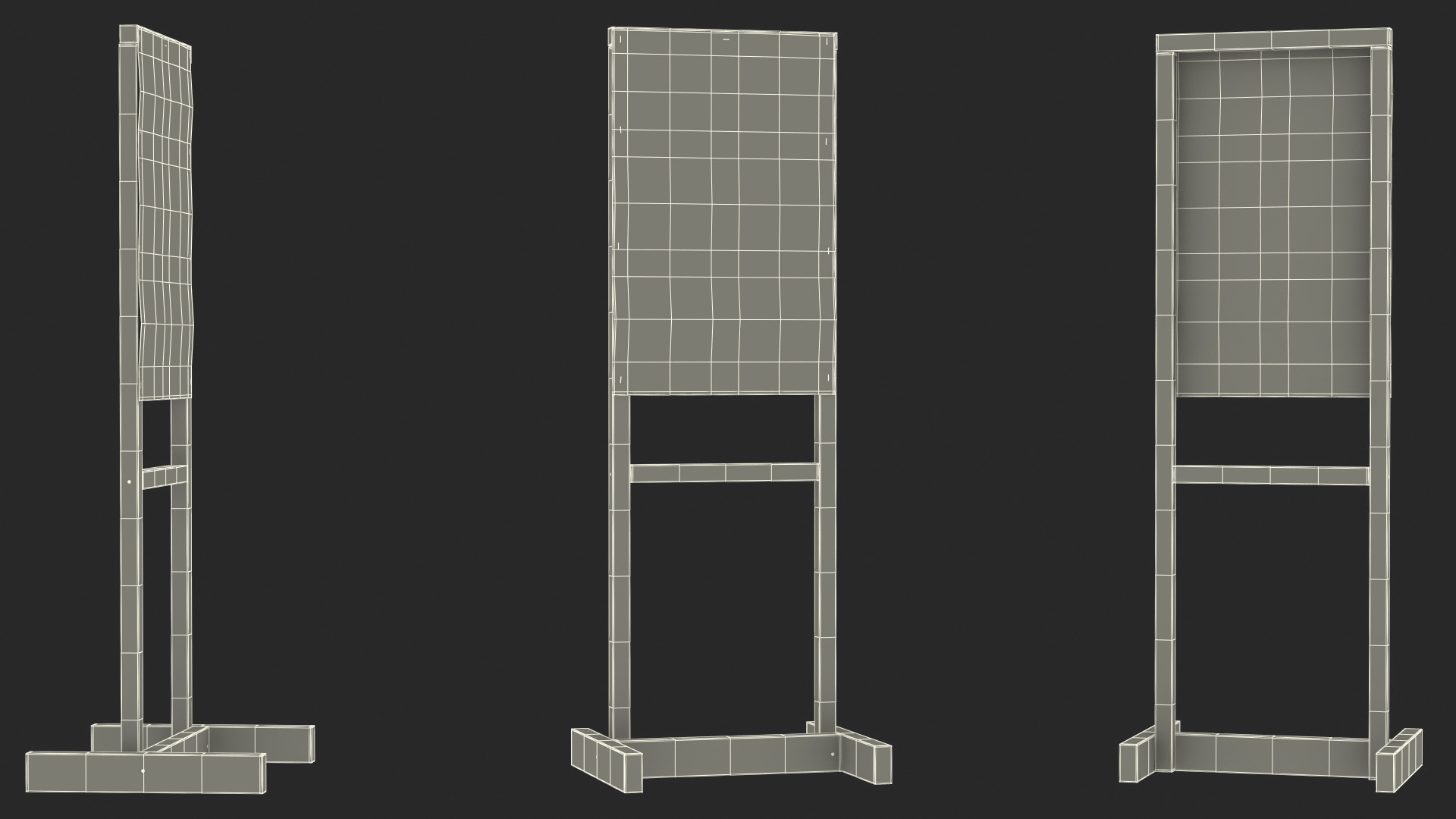 3D model Target Shooting with Silhouette Man