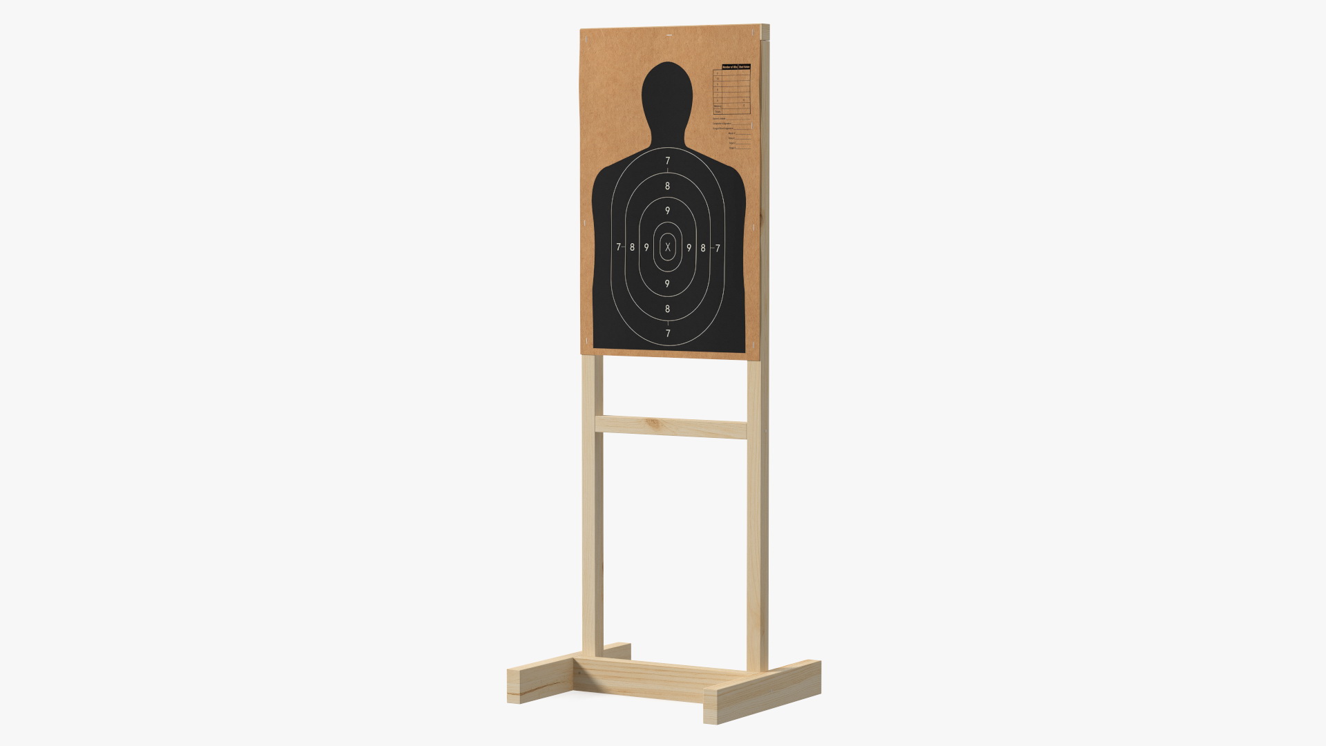 3D model Target Shooting with Silhouette Man