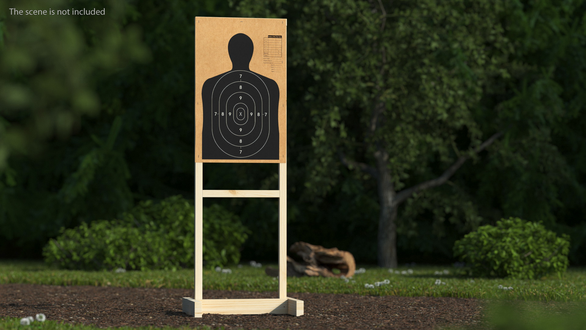 3D model Target Shooting with Silhouette Man