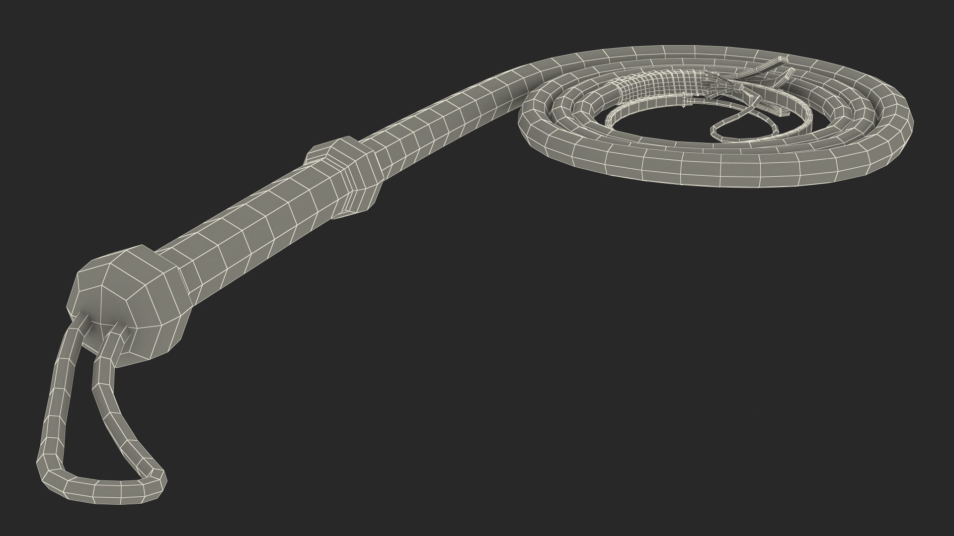 Cowboy Black Curved Whip 3D model