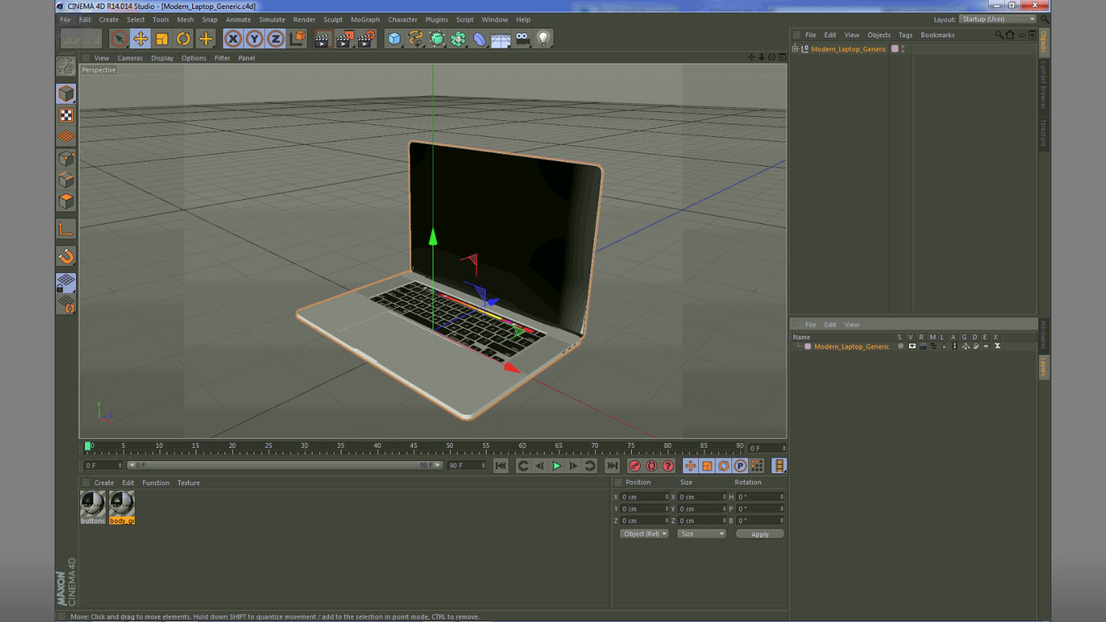 3D Modern Laptop Generic