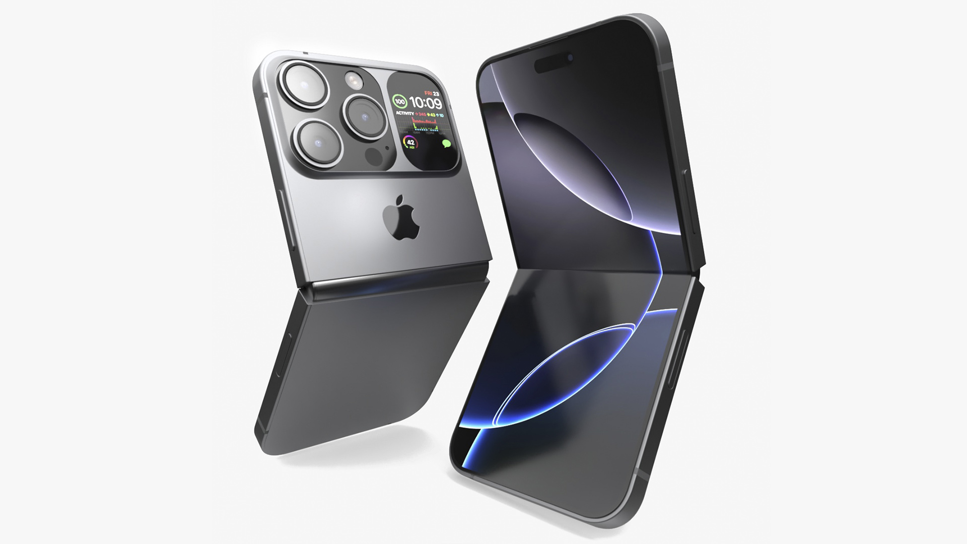 Apple iPhone Flip Midnight Black Rigged 3D model