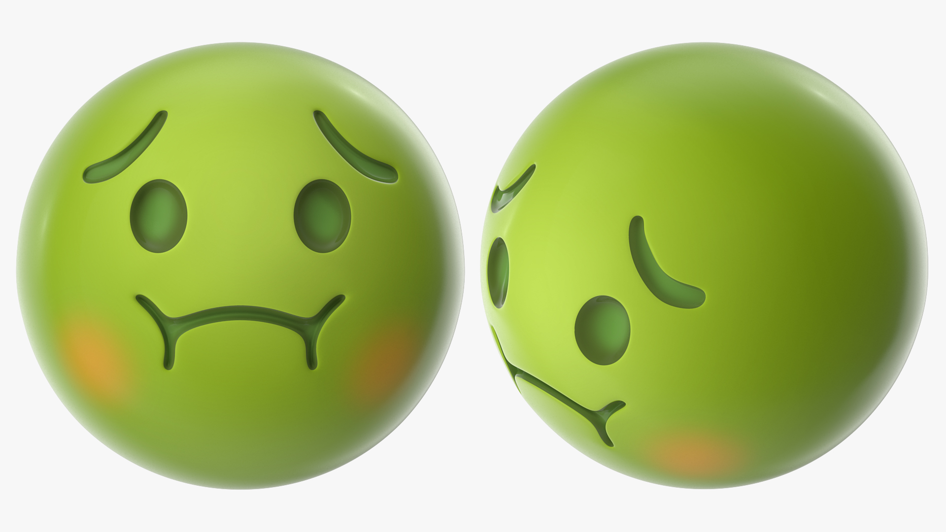 3D model Nauseated Face Emoji