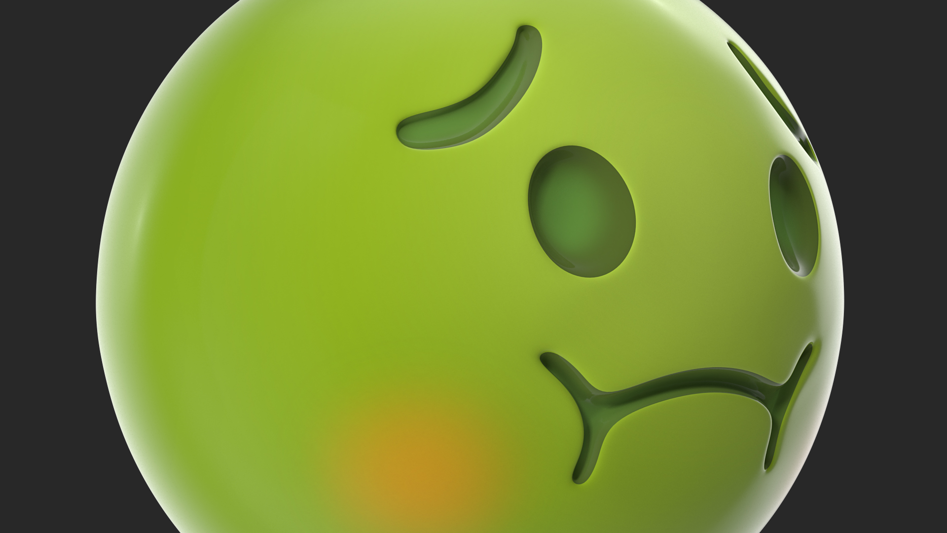 3D model Nauseated Face Emoji