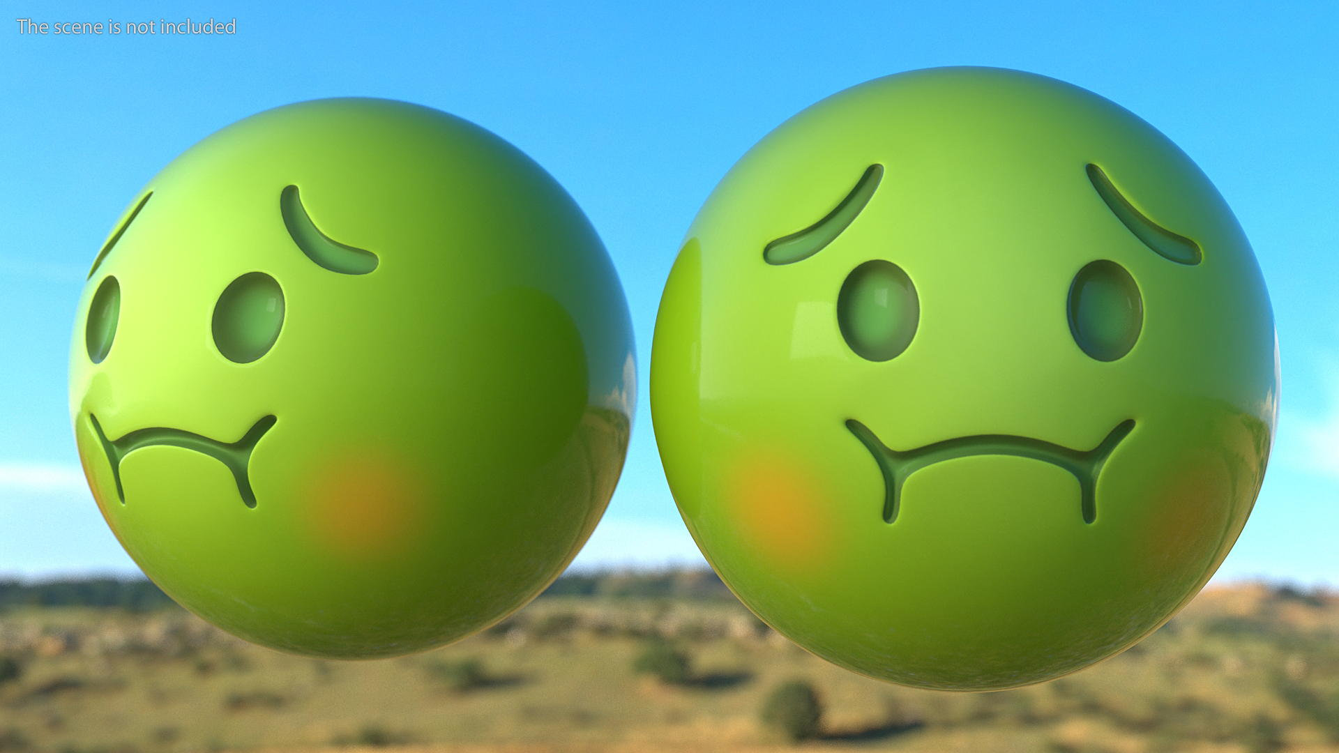 3D model Nauseated Face Emoji