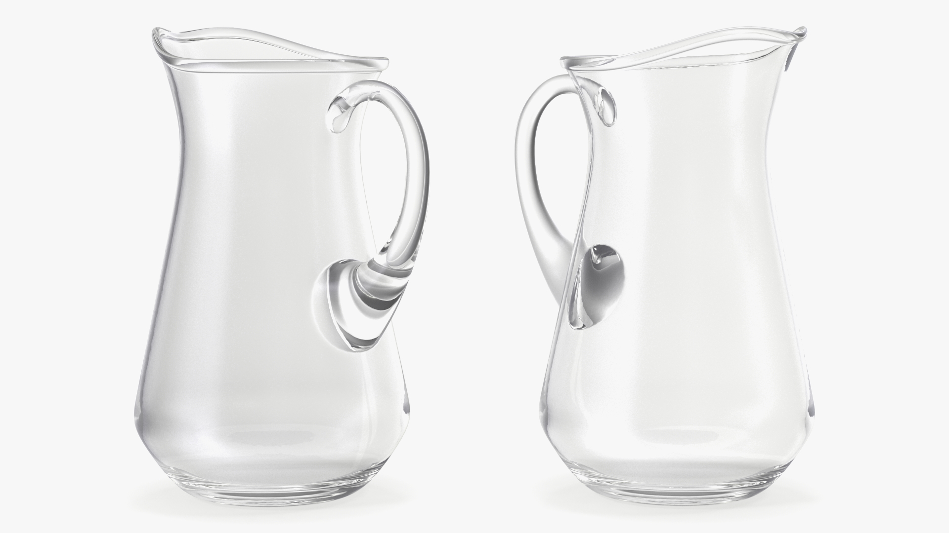 3D Glass Jug With Handle