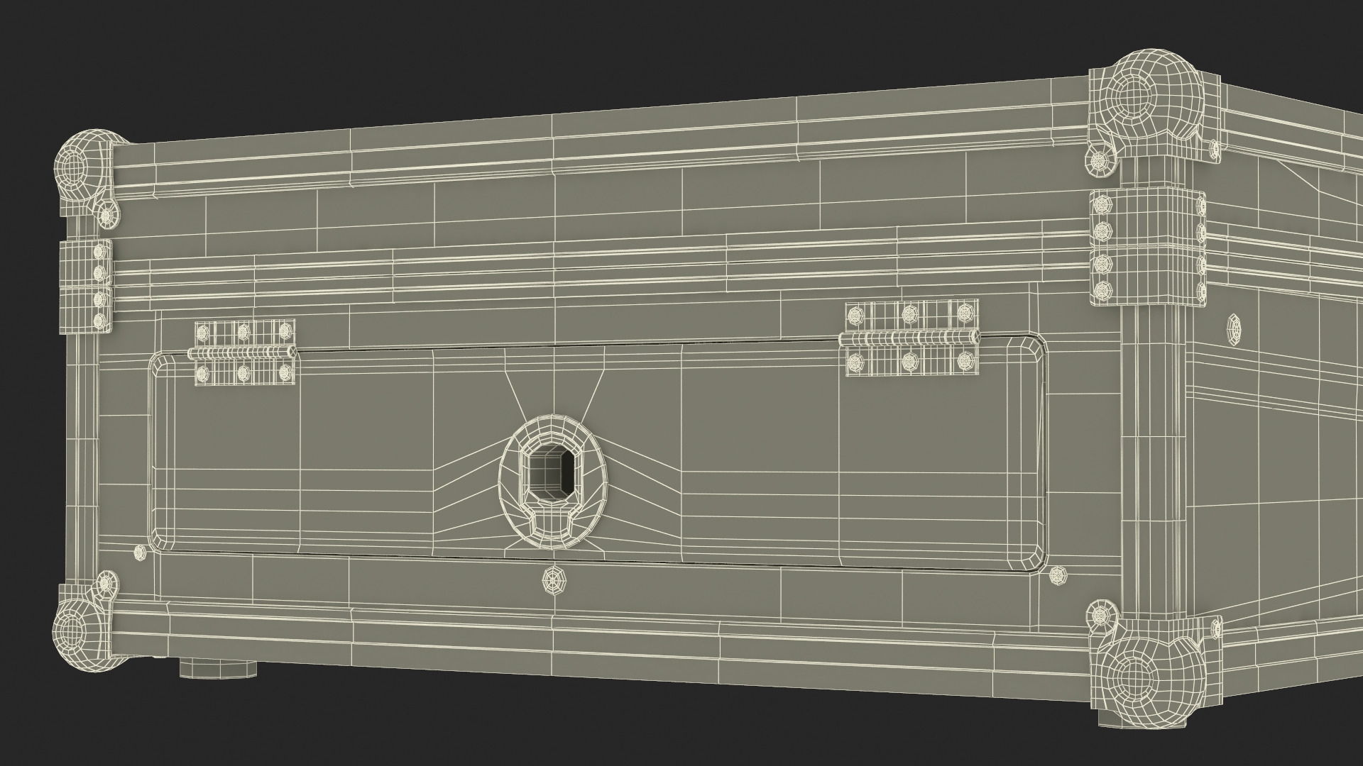 Studio Rack Flight Case 17x48x48cm 3D model