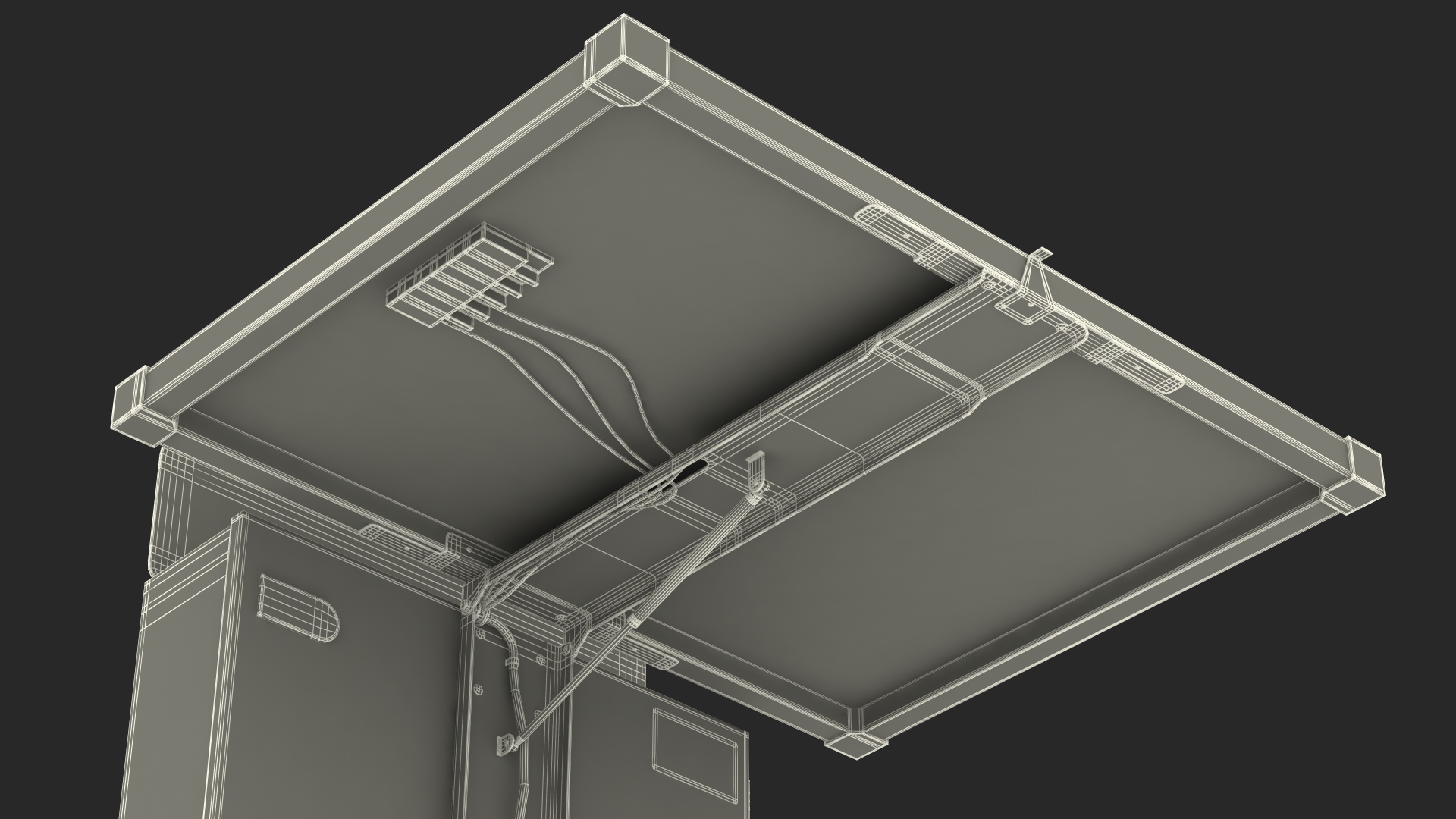 3D Mobile Trailer with Matrix Messaging Display Rigged