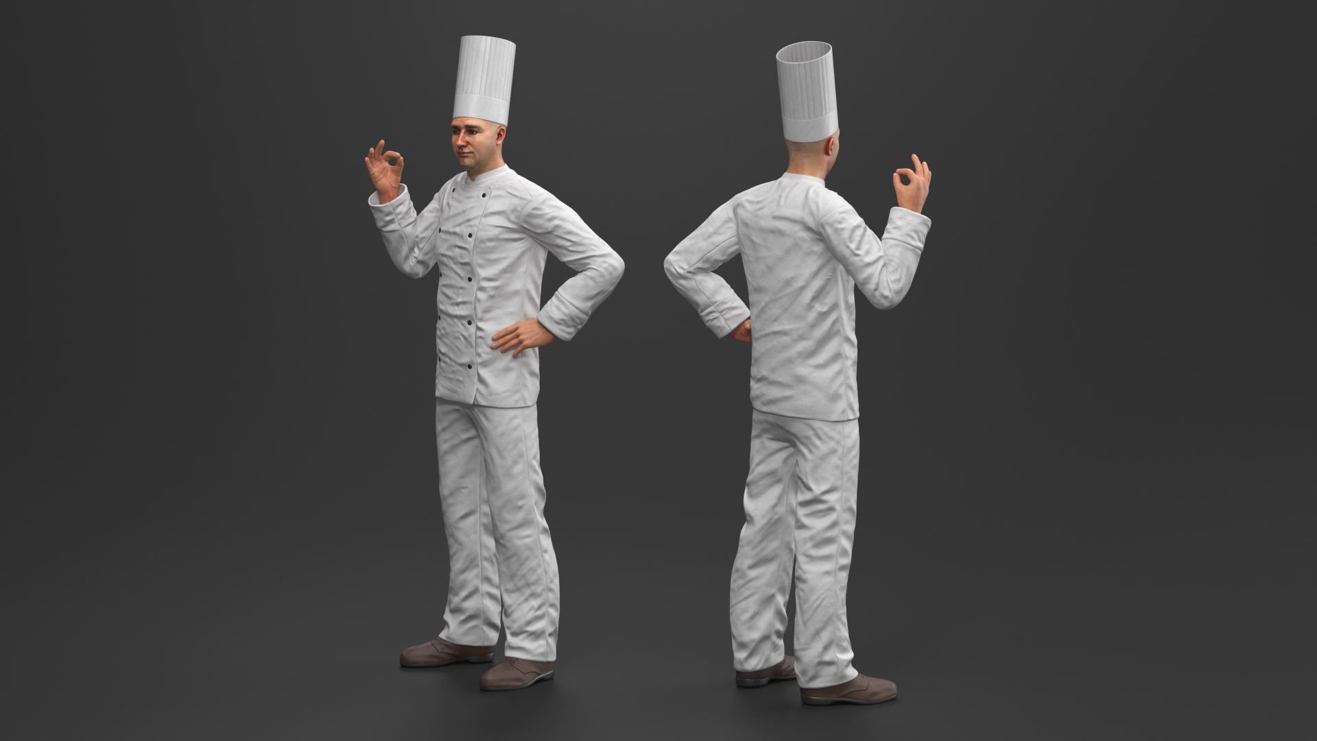 3D model Professional Chef Character in Pose