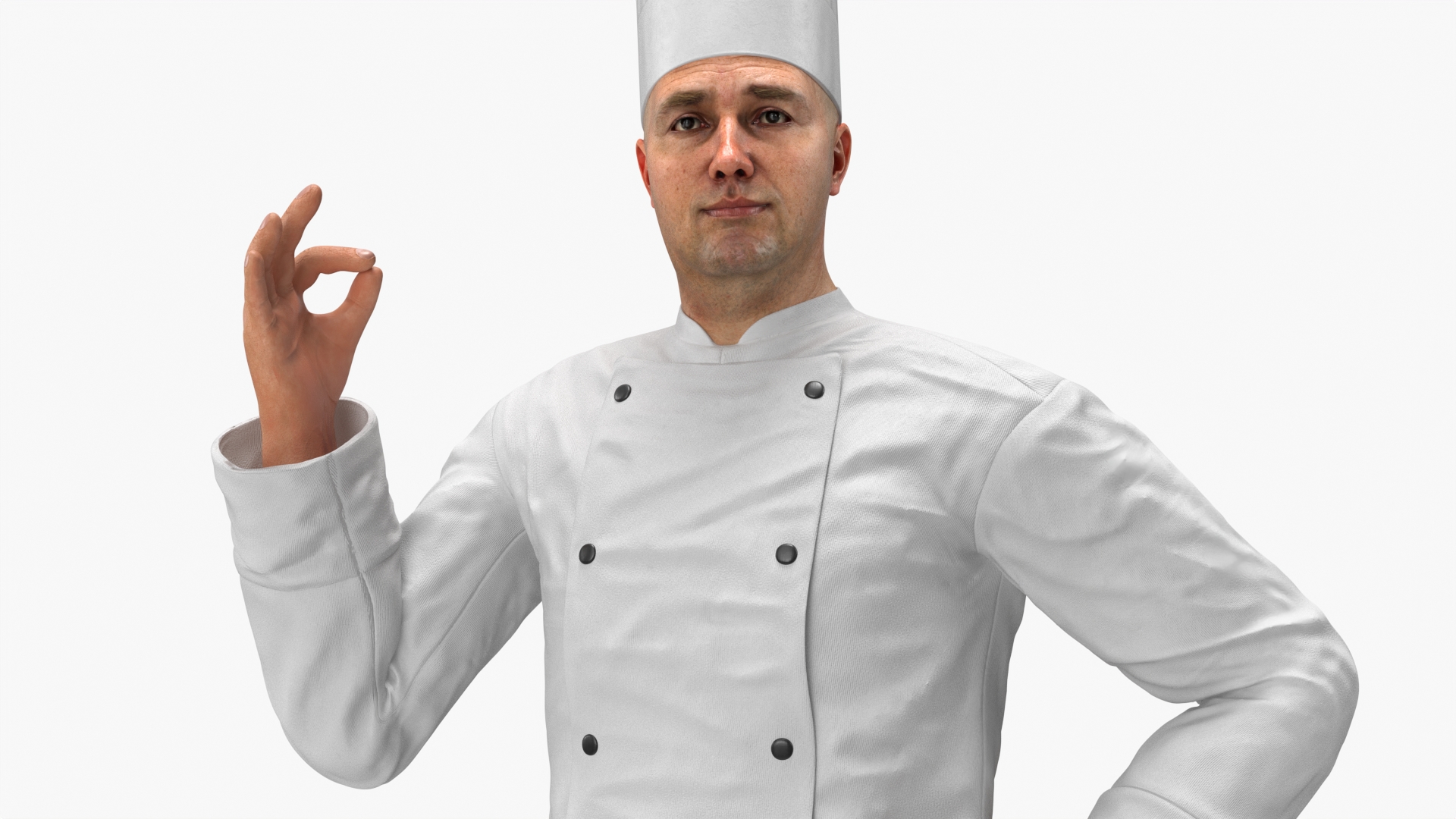 3D model Professional Chef Character in Pose