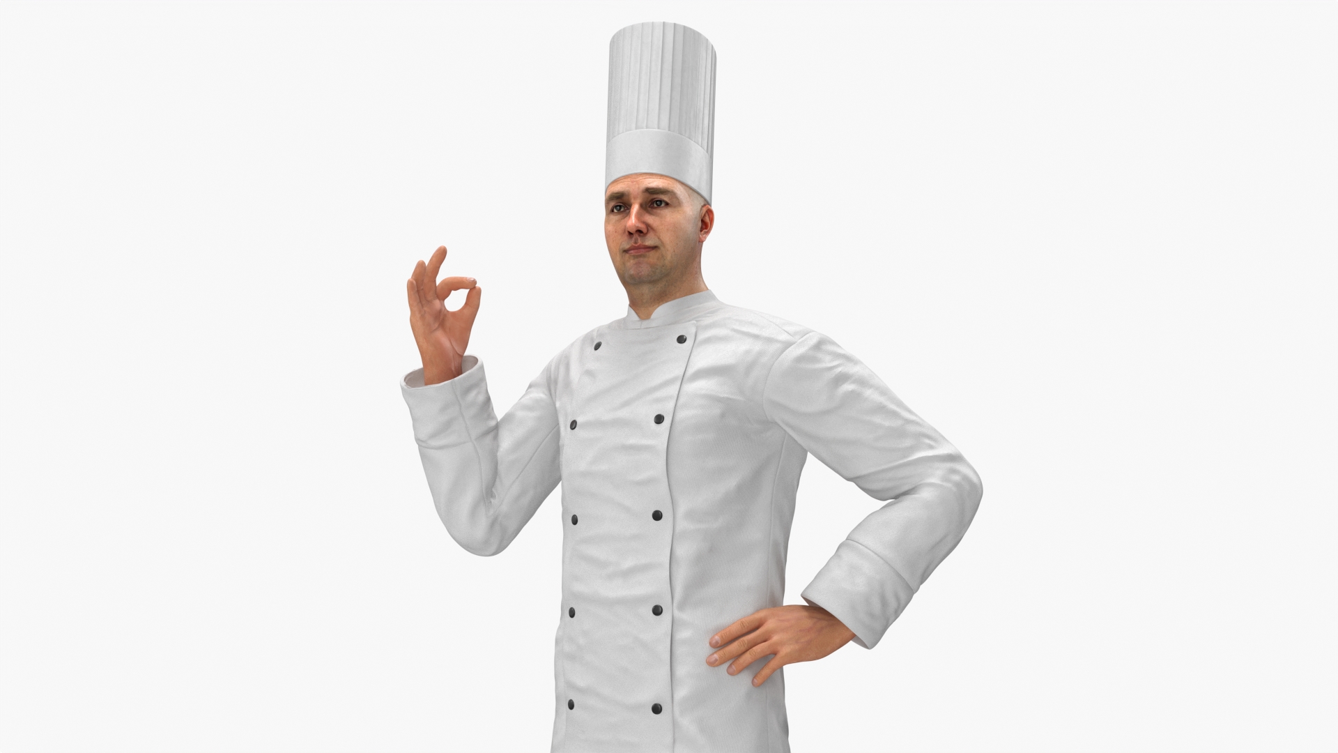 3D model Professional Chef Character in Pose