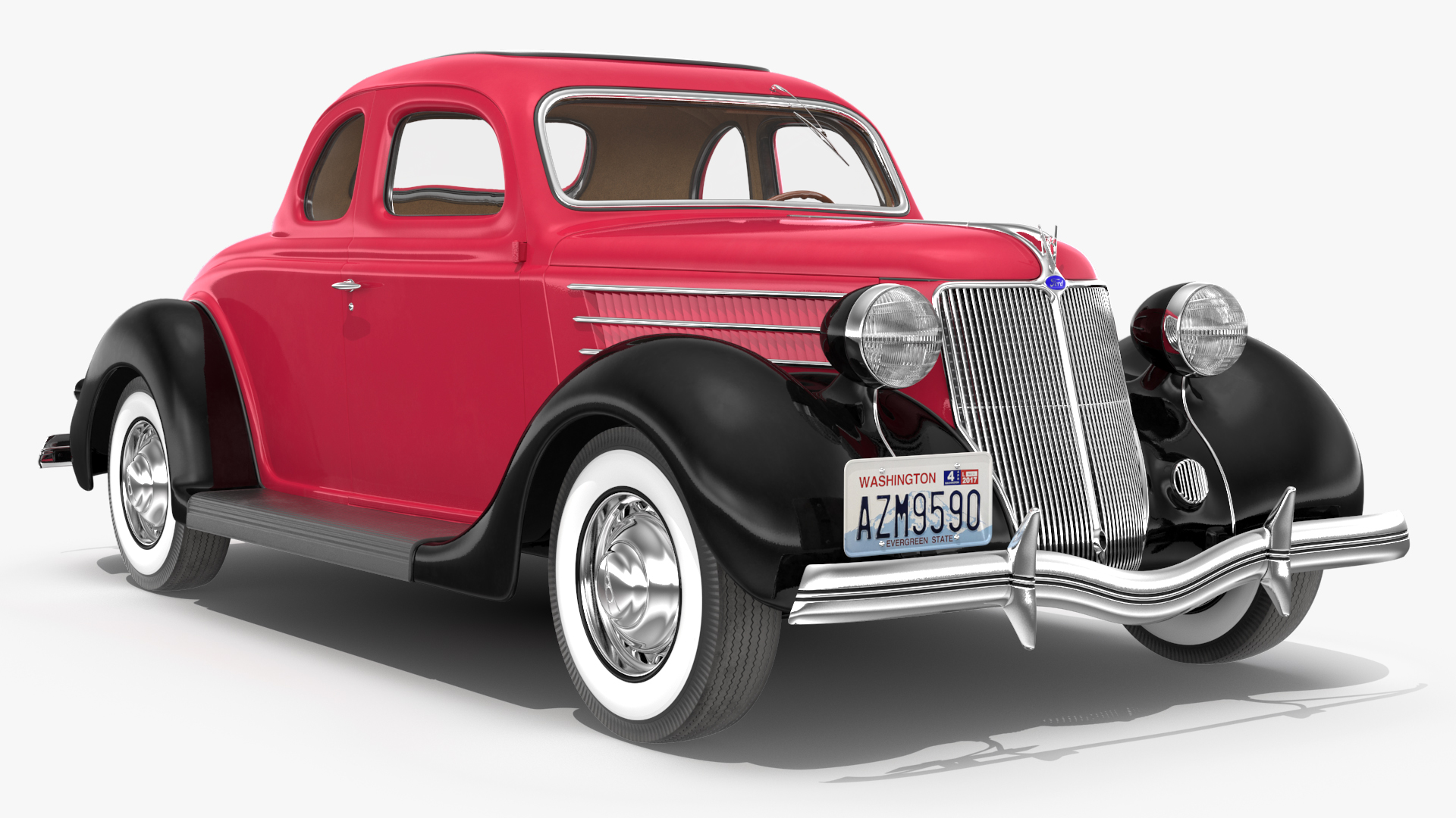 1936 Ford V8 Coupe Red 3D