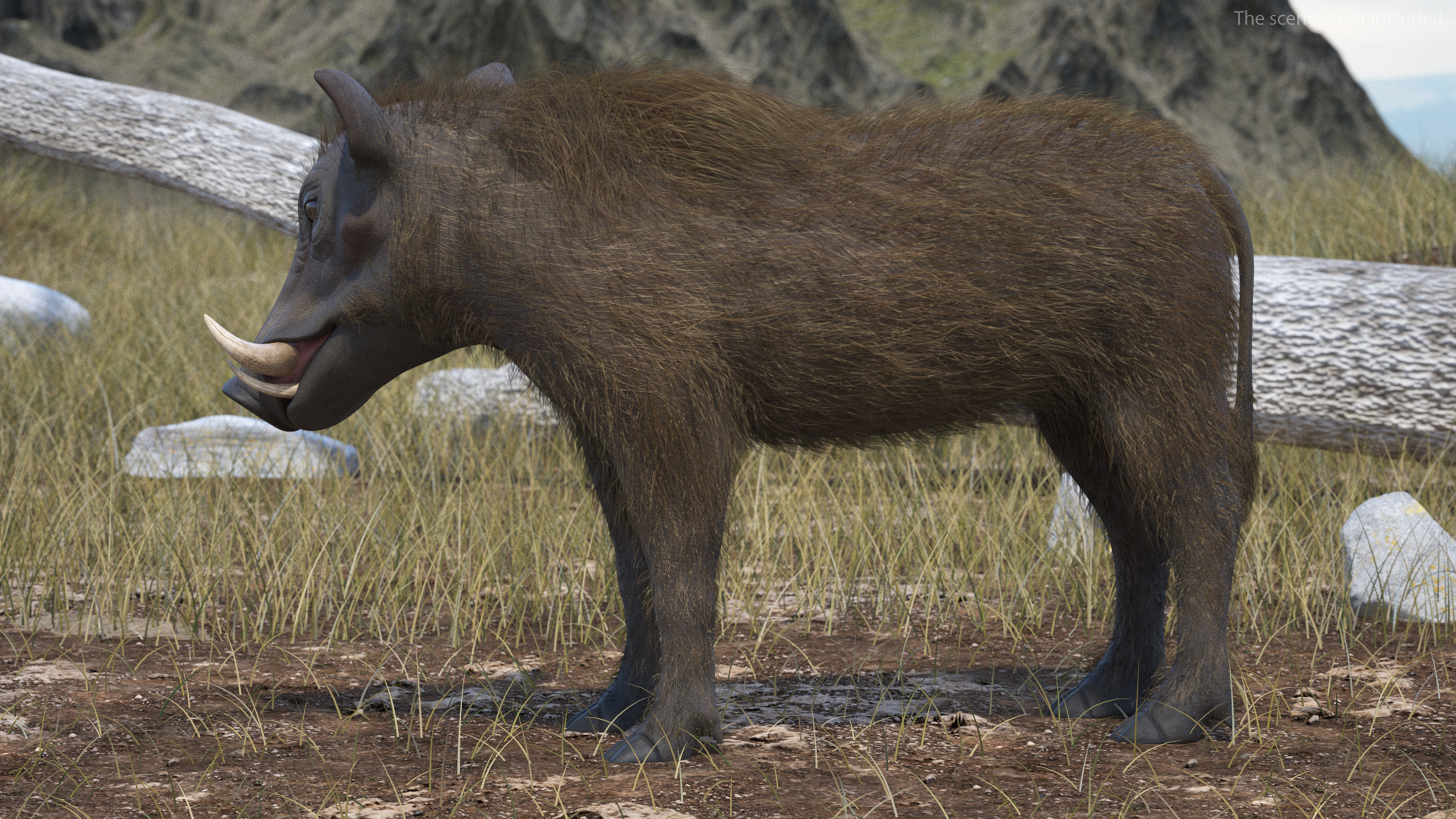 3D Warthog Fur Rigged model