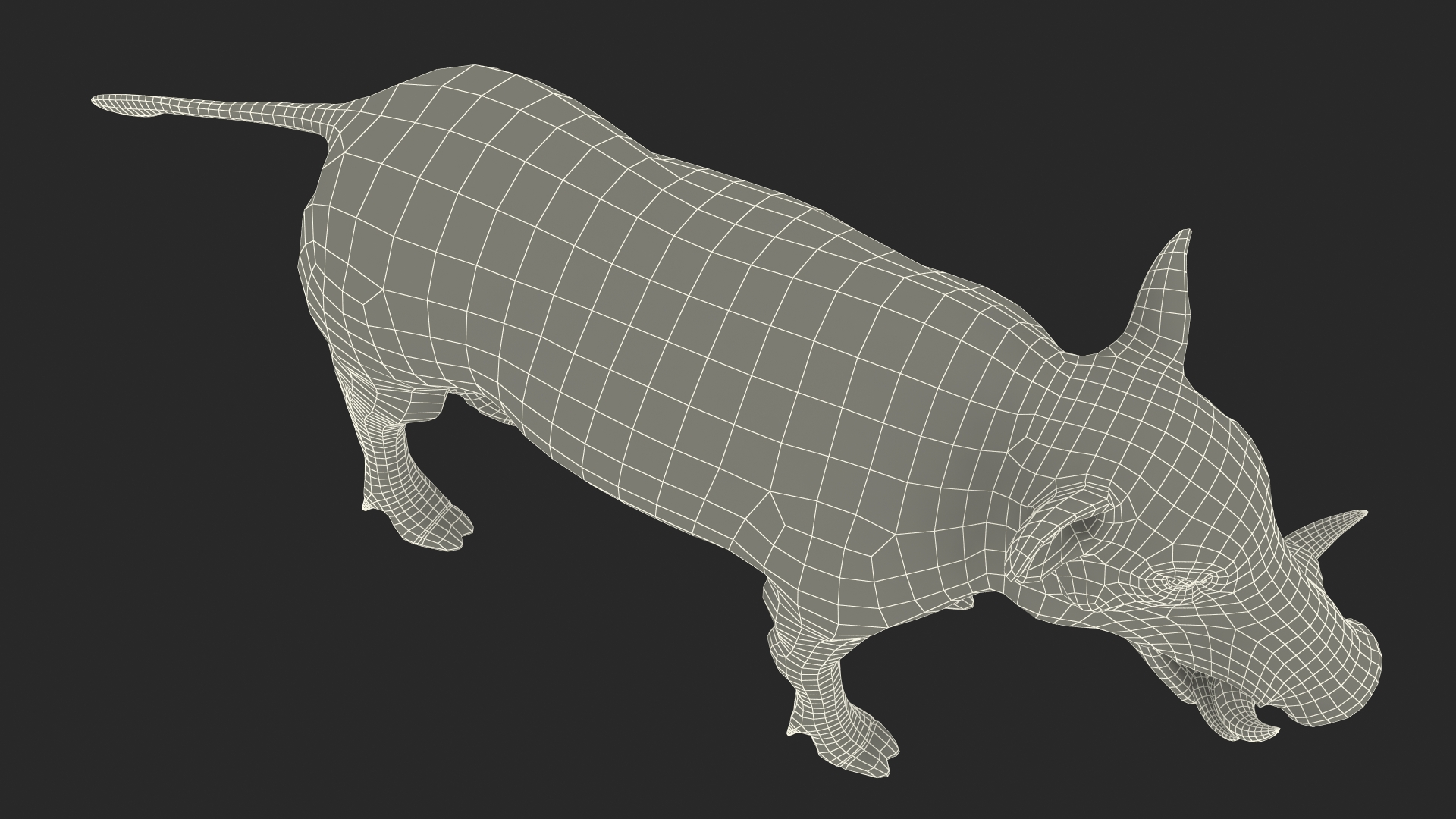 3D Warthog Fur Rigged model