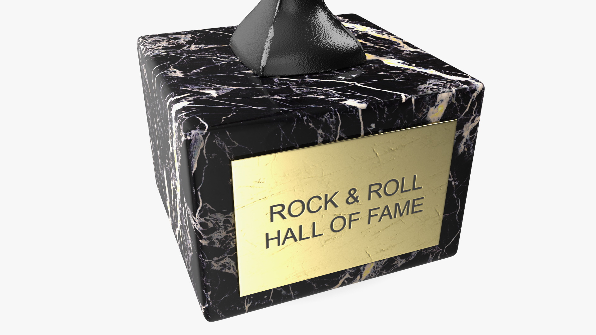 3D Rock and Roll Hall of Fame Trophy Crushed