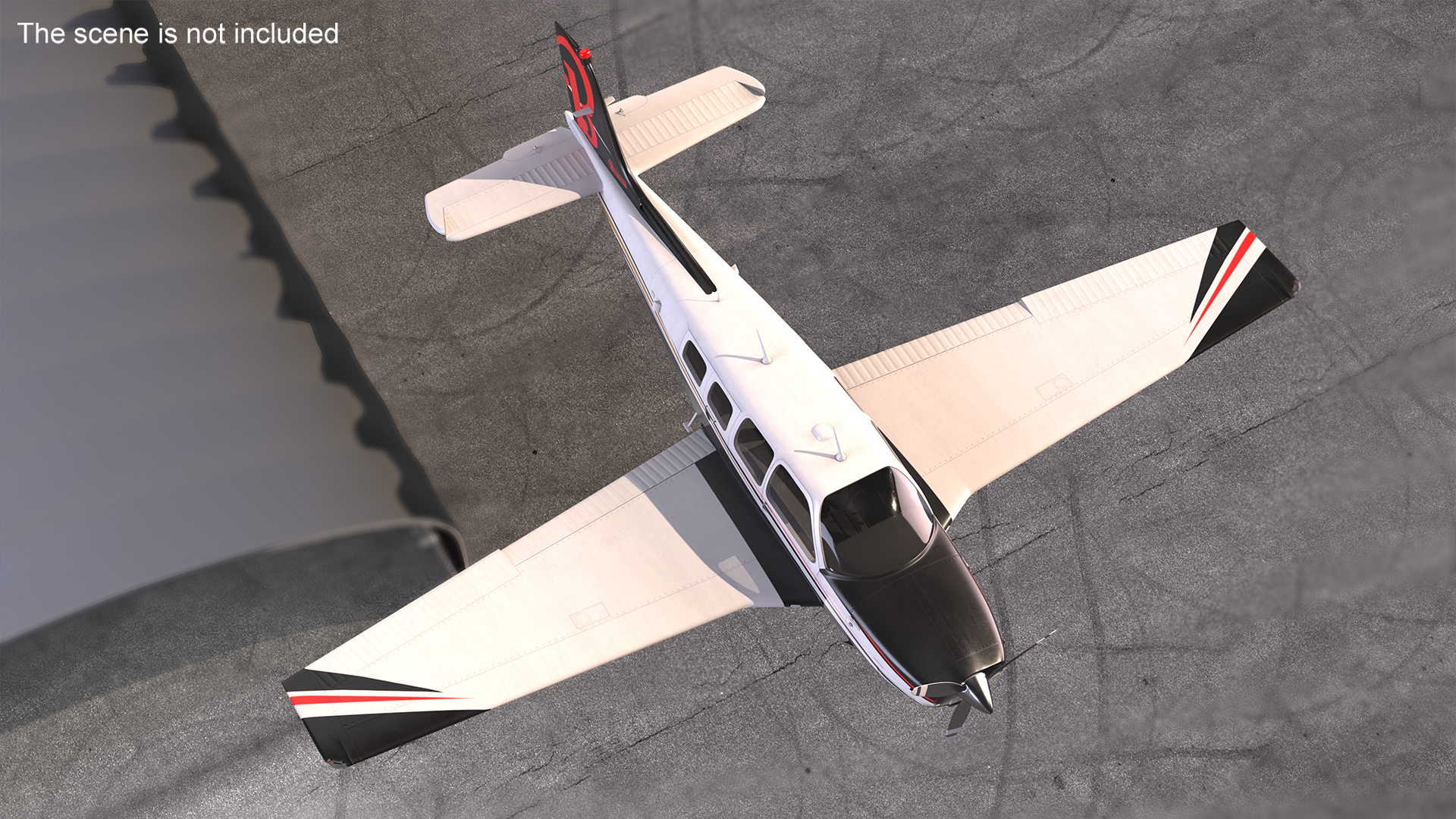 3D Flying Beechcraft Bonanza Plane