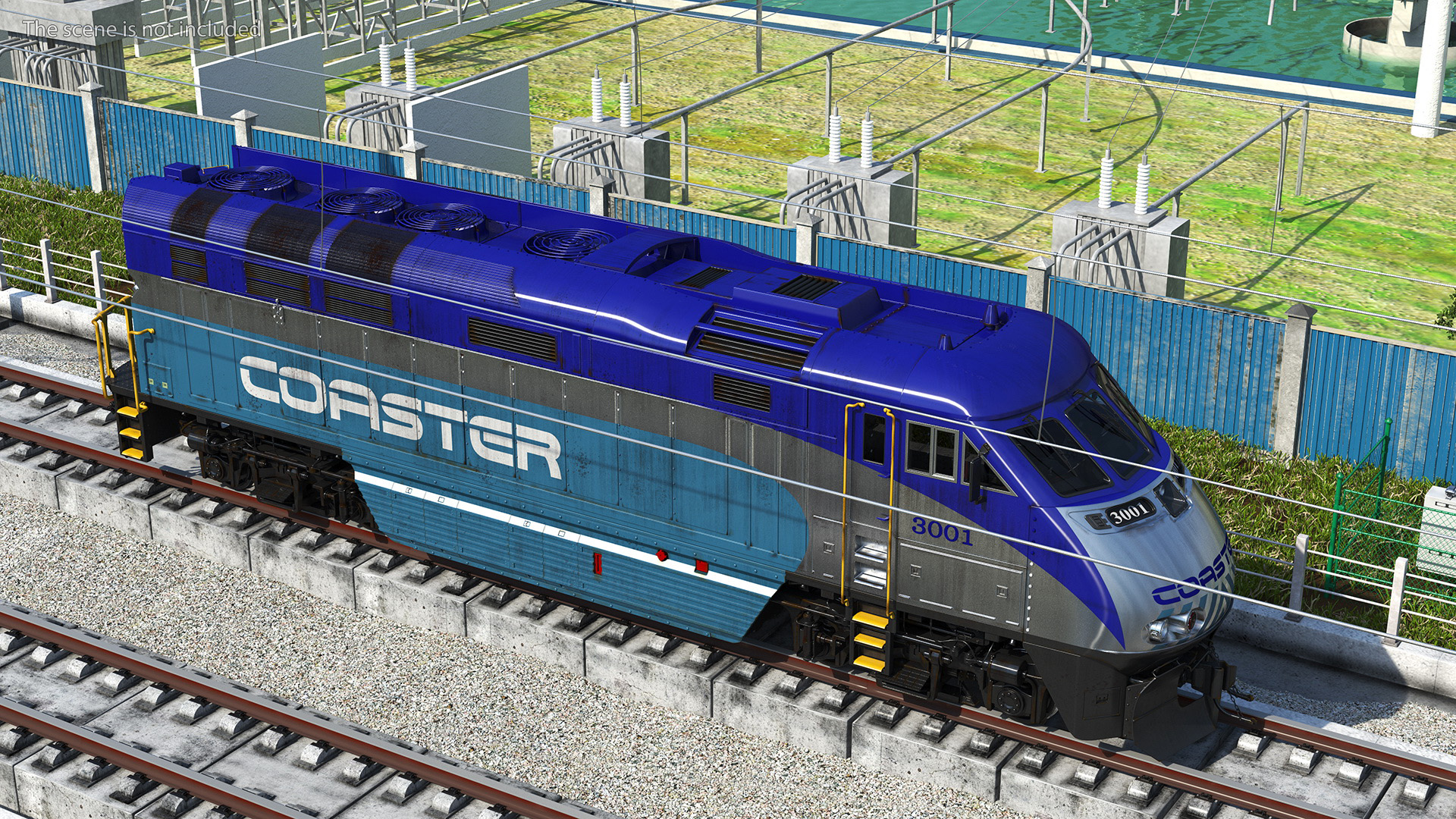 3D model Coaster F59PHI Locomotive