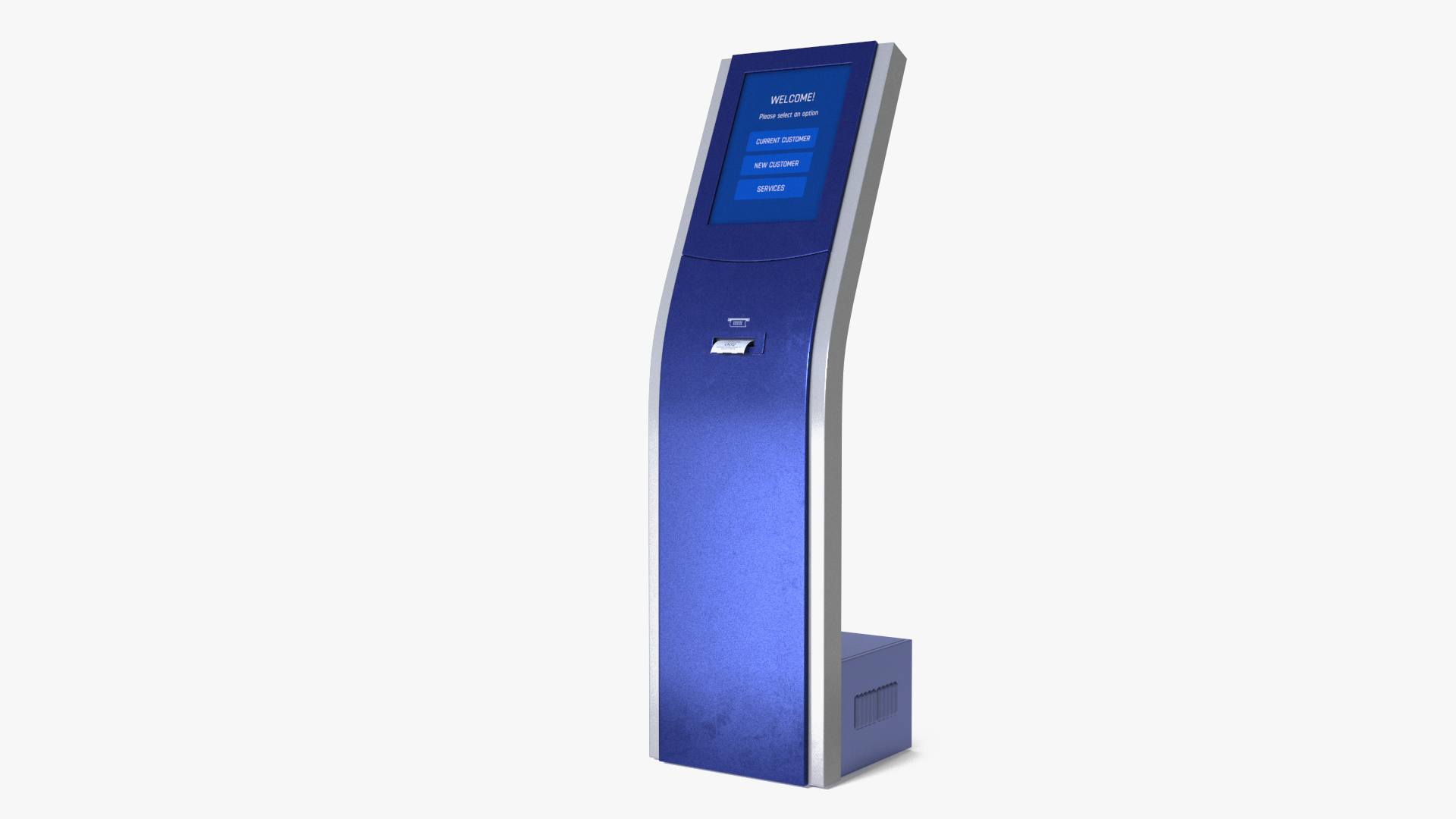 3D Electronic Queue Device Blue model