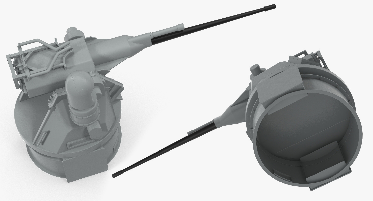 3D M242 Bushmaster Autocannon