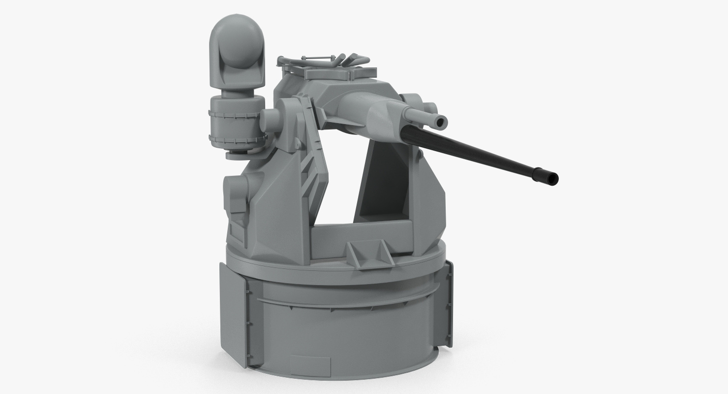 3D M242 Bushmaster Autocannon