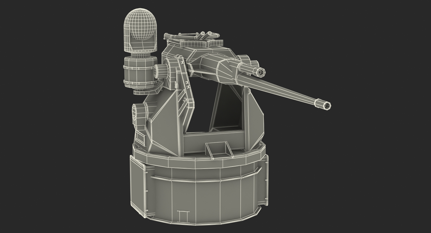 3D M242 Bushmaster Autocannon