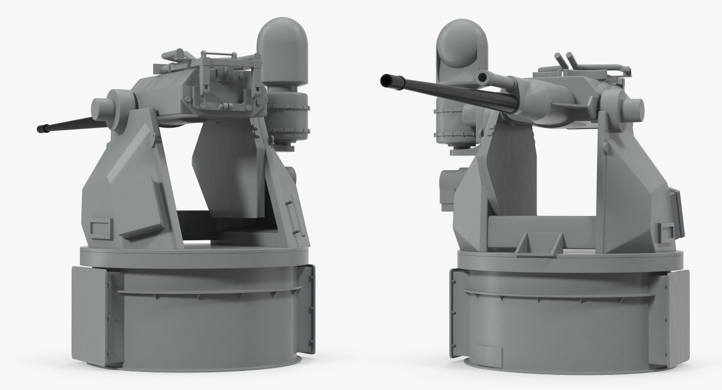 3D M242 Bushmaster Autocannon