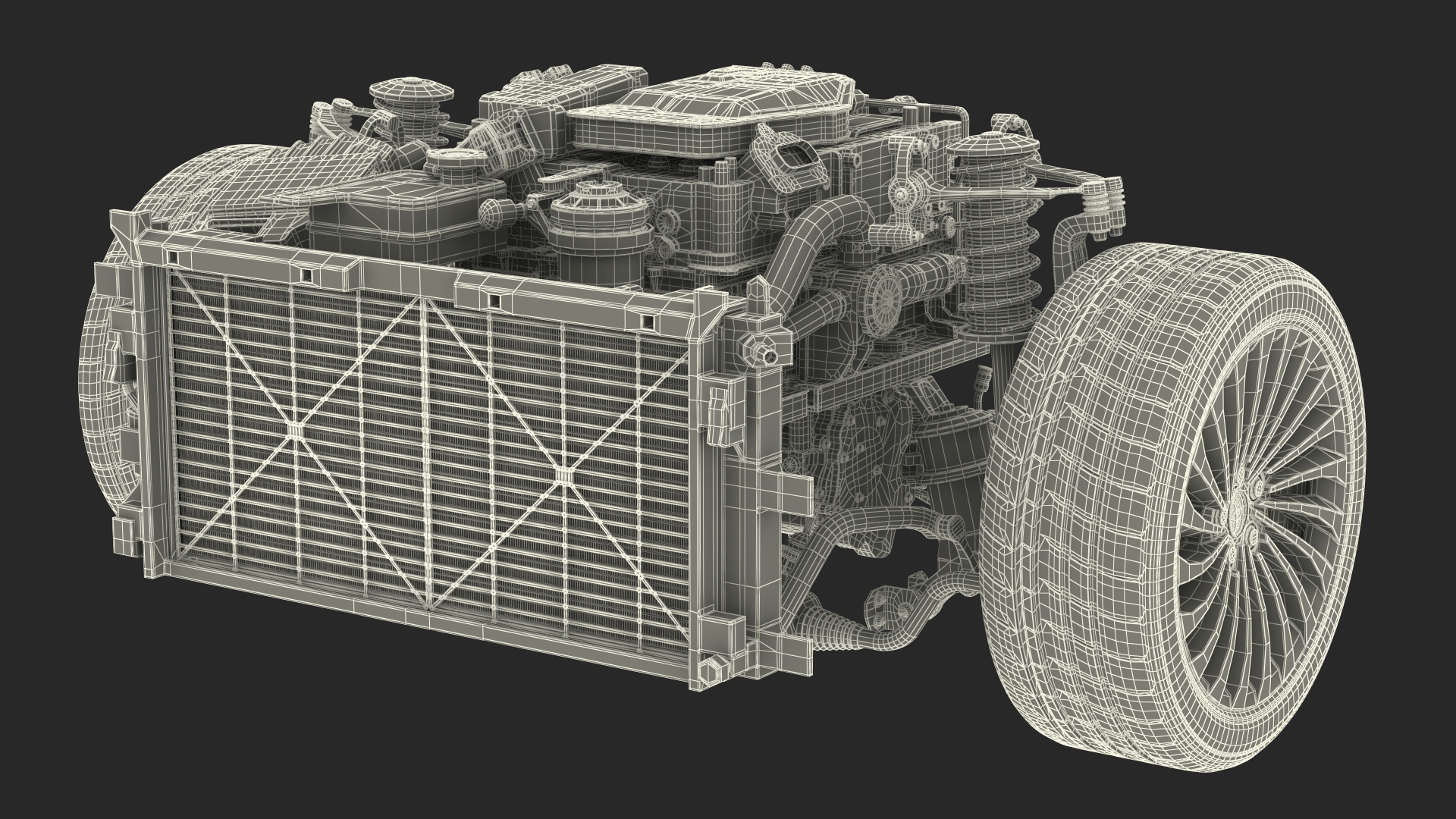 3D Toyota Mirai Fuelcell Electric Motor