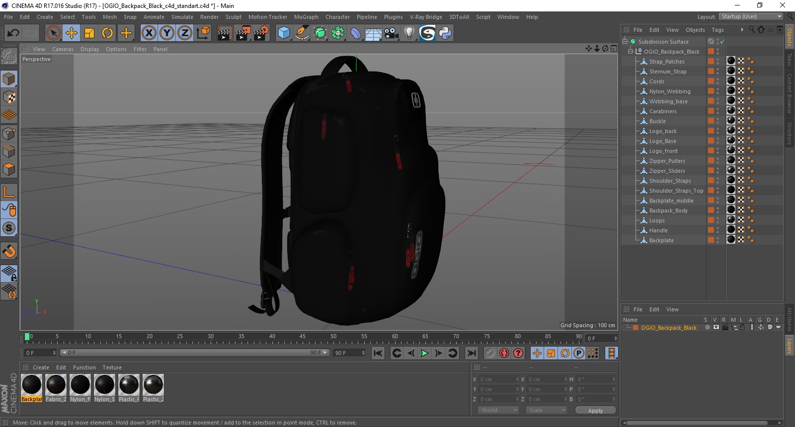 OGIO Backpack Black 3D model