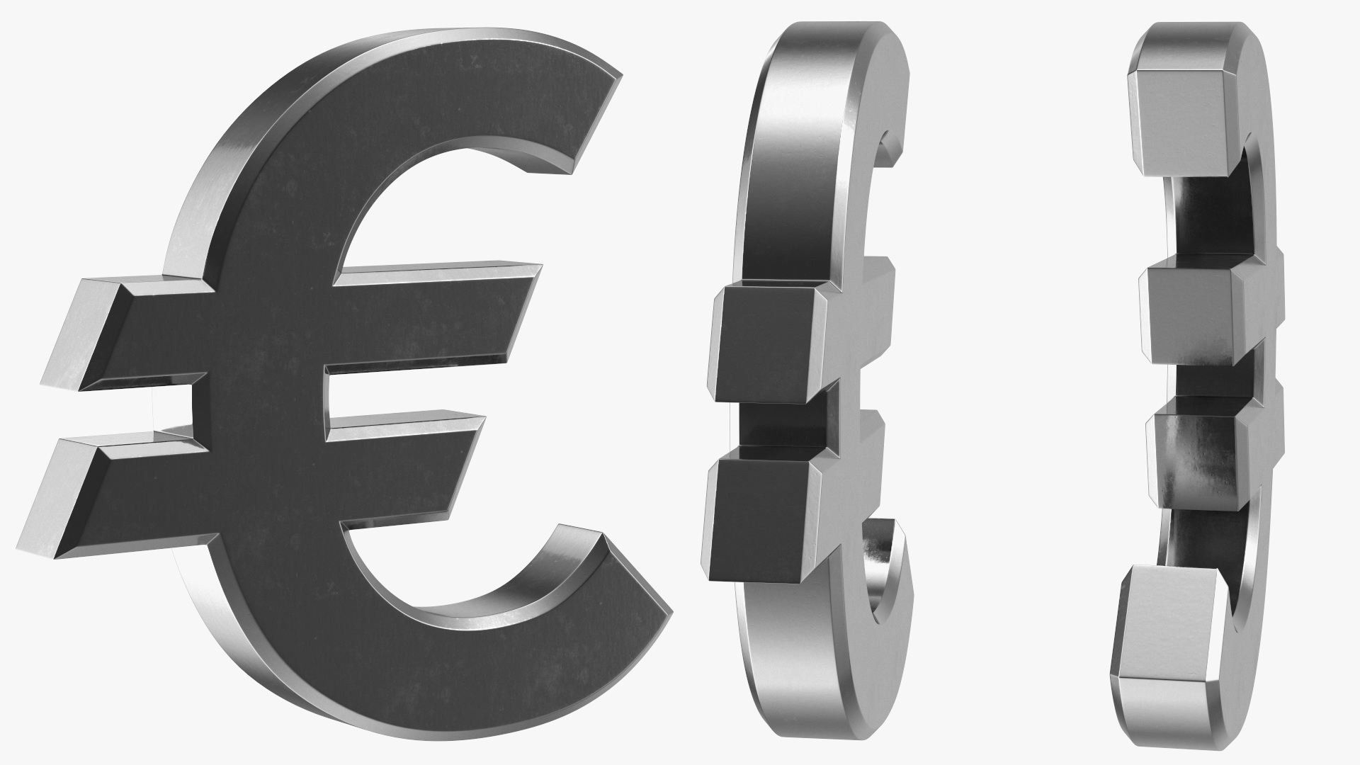 3D Euro Sigh Silver