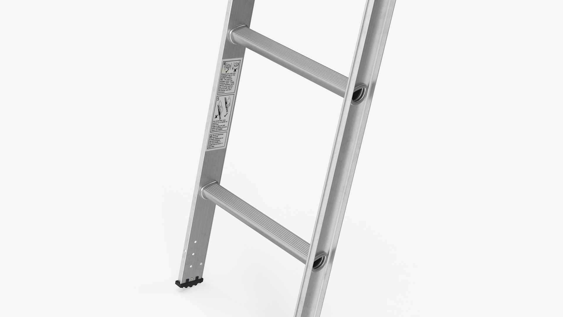 3D model Metal Attic Ladder Rigged