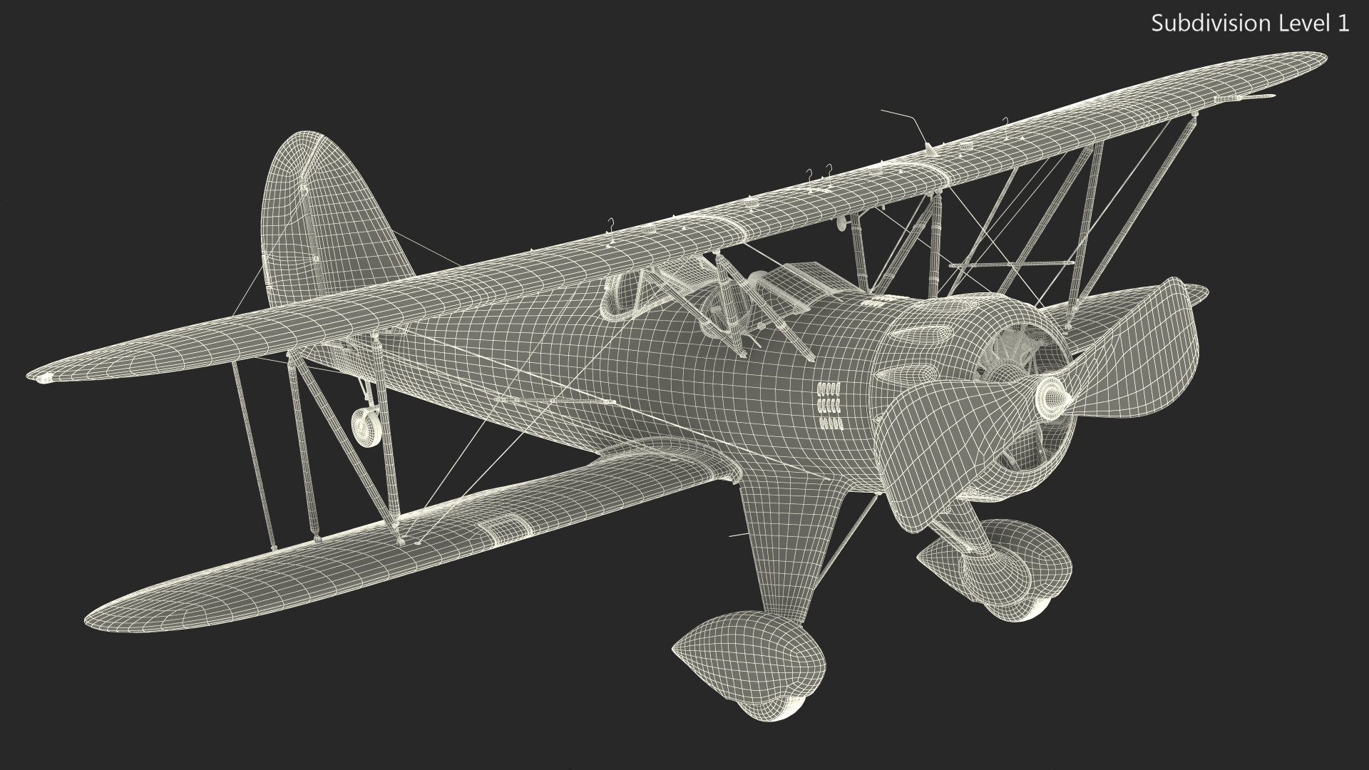 3D Spirit of 30A Coastal Biplane YMF-5 Piloted model