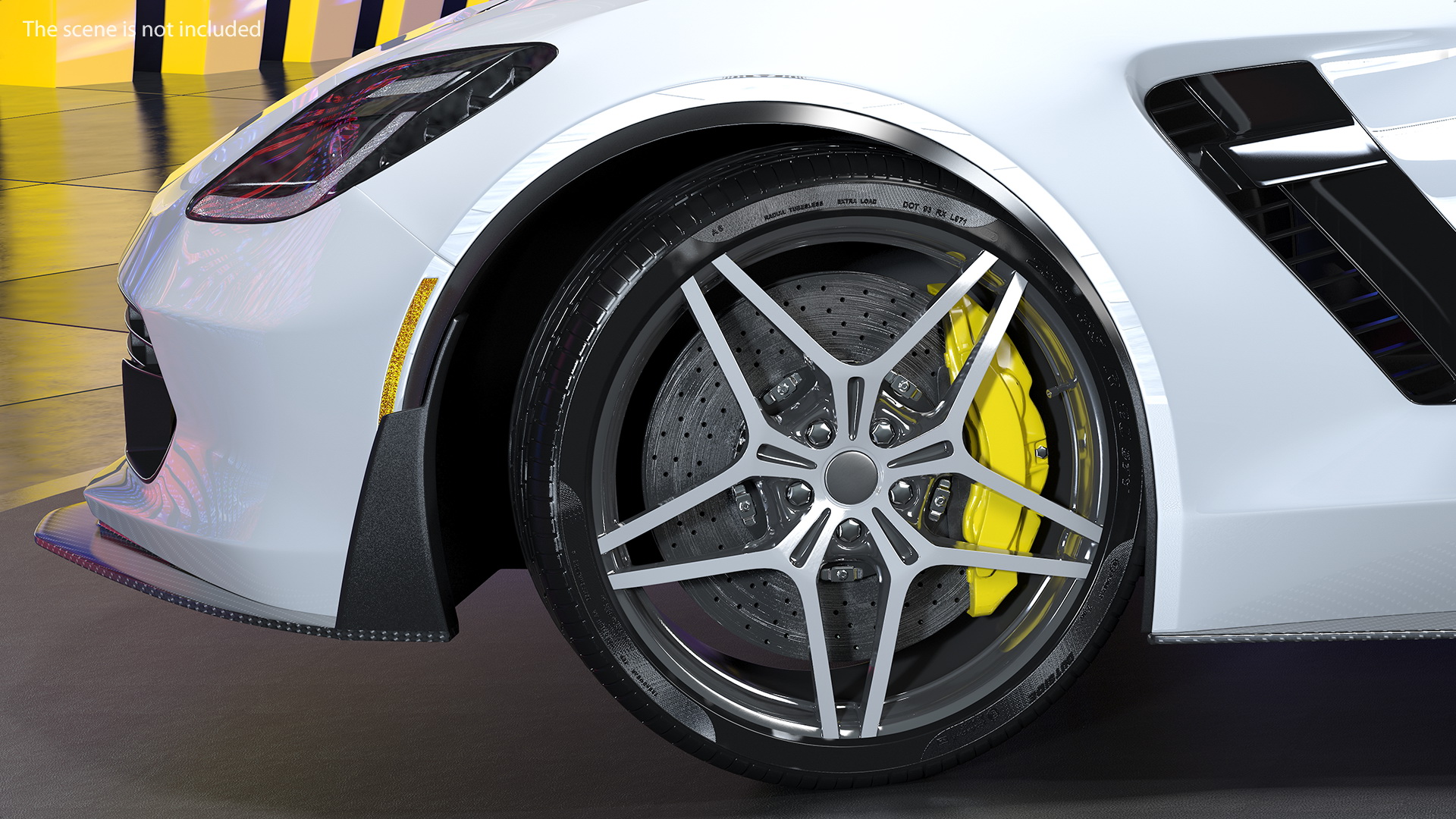 3D Sports Car Wheel