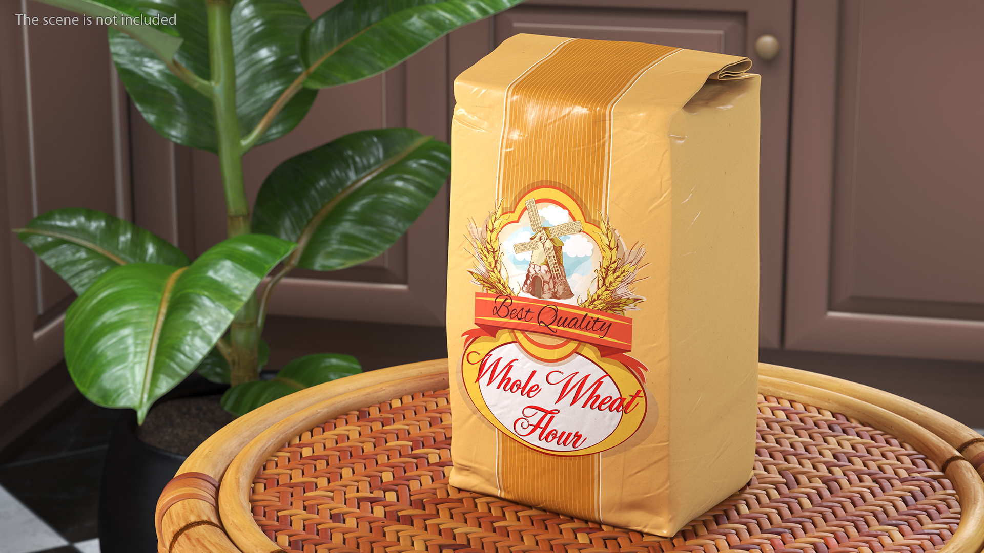 3D Wheat Flour Package 2lb model