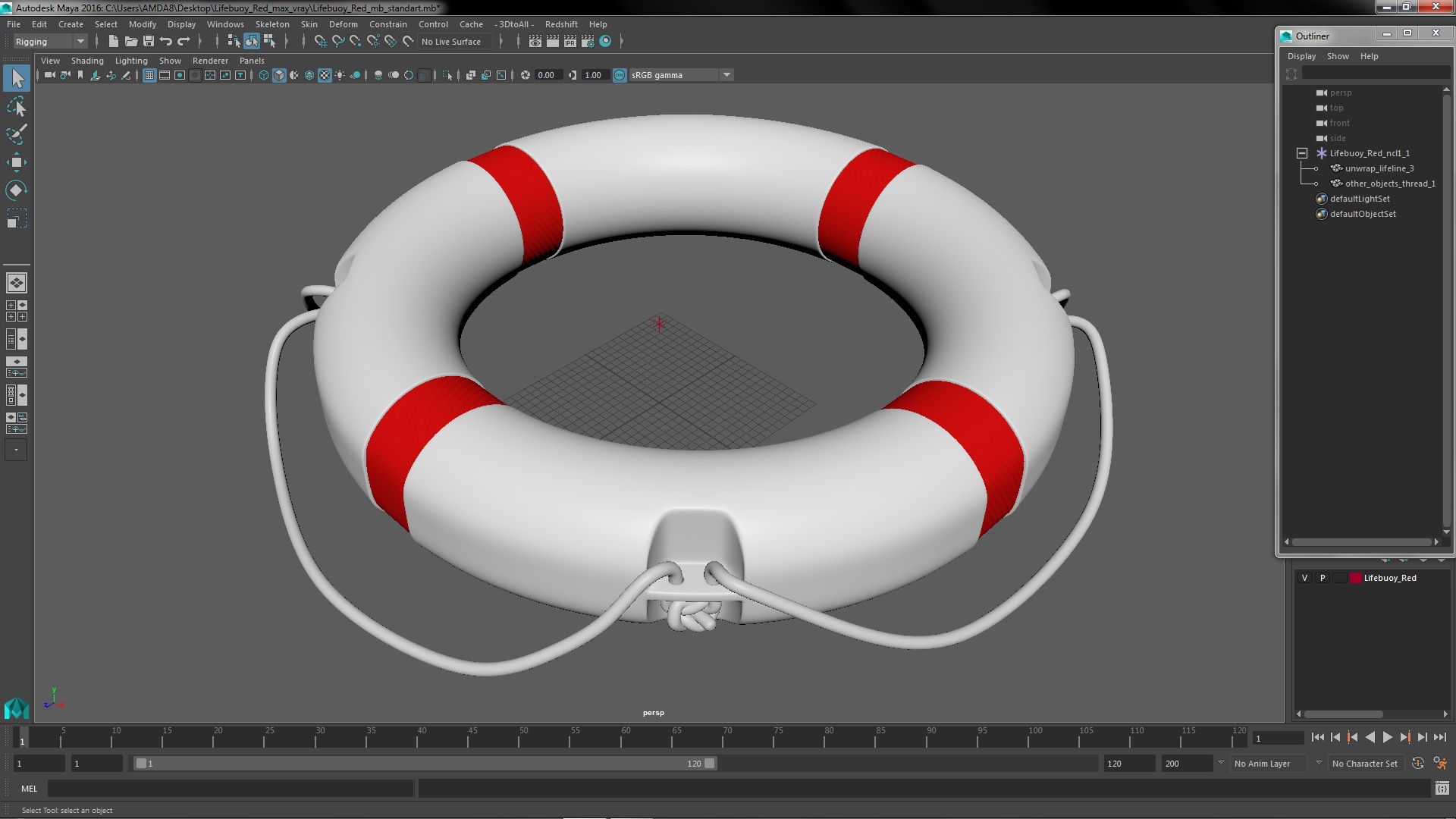 Lifebuoy Red 3D