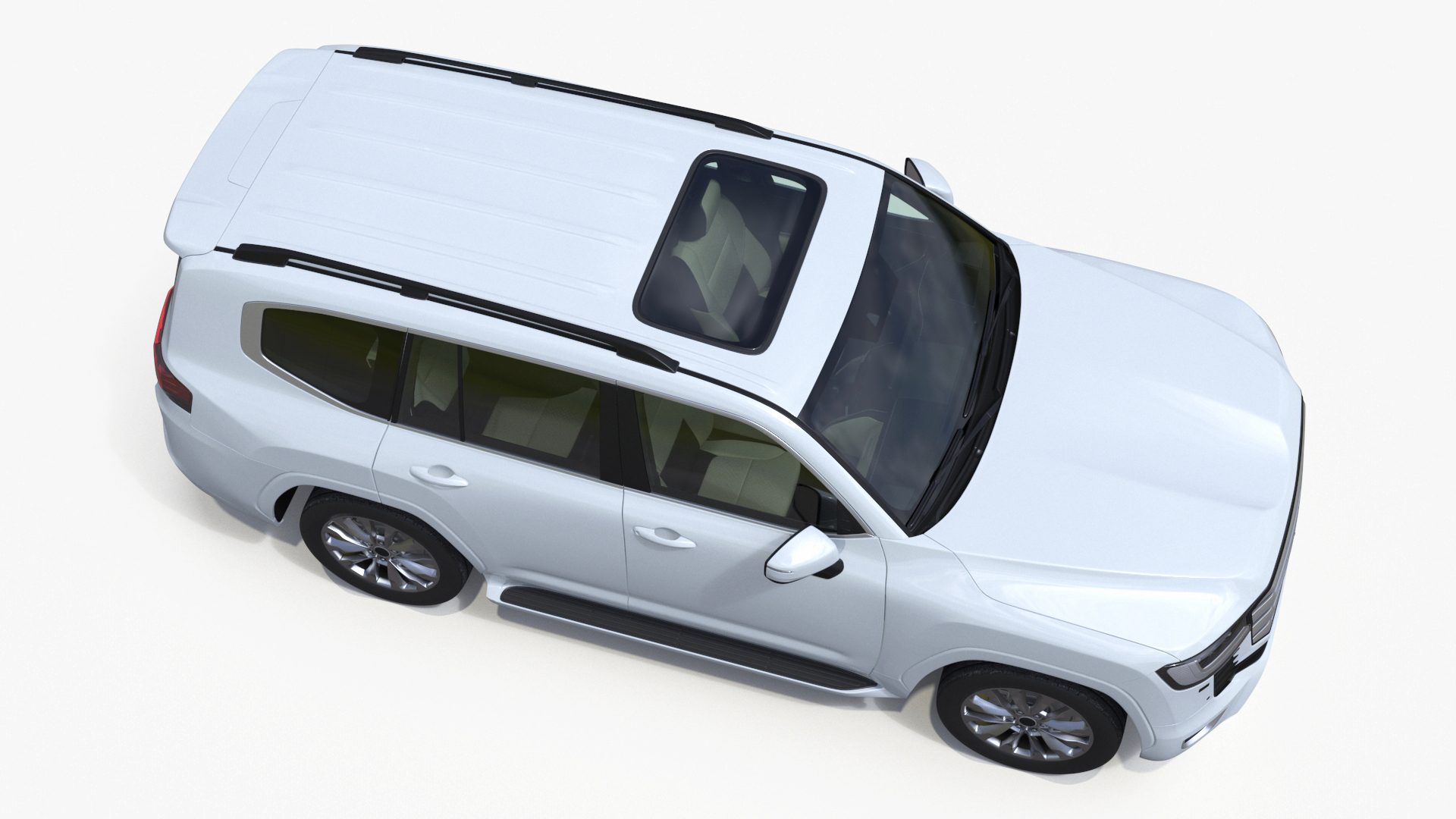 3D model White SUV Simplified