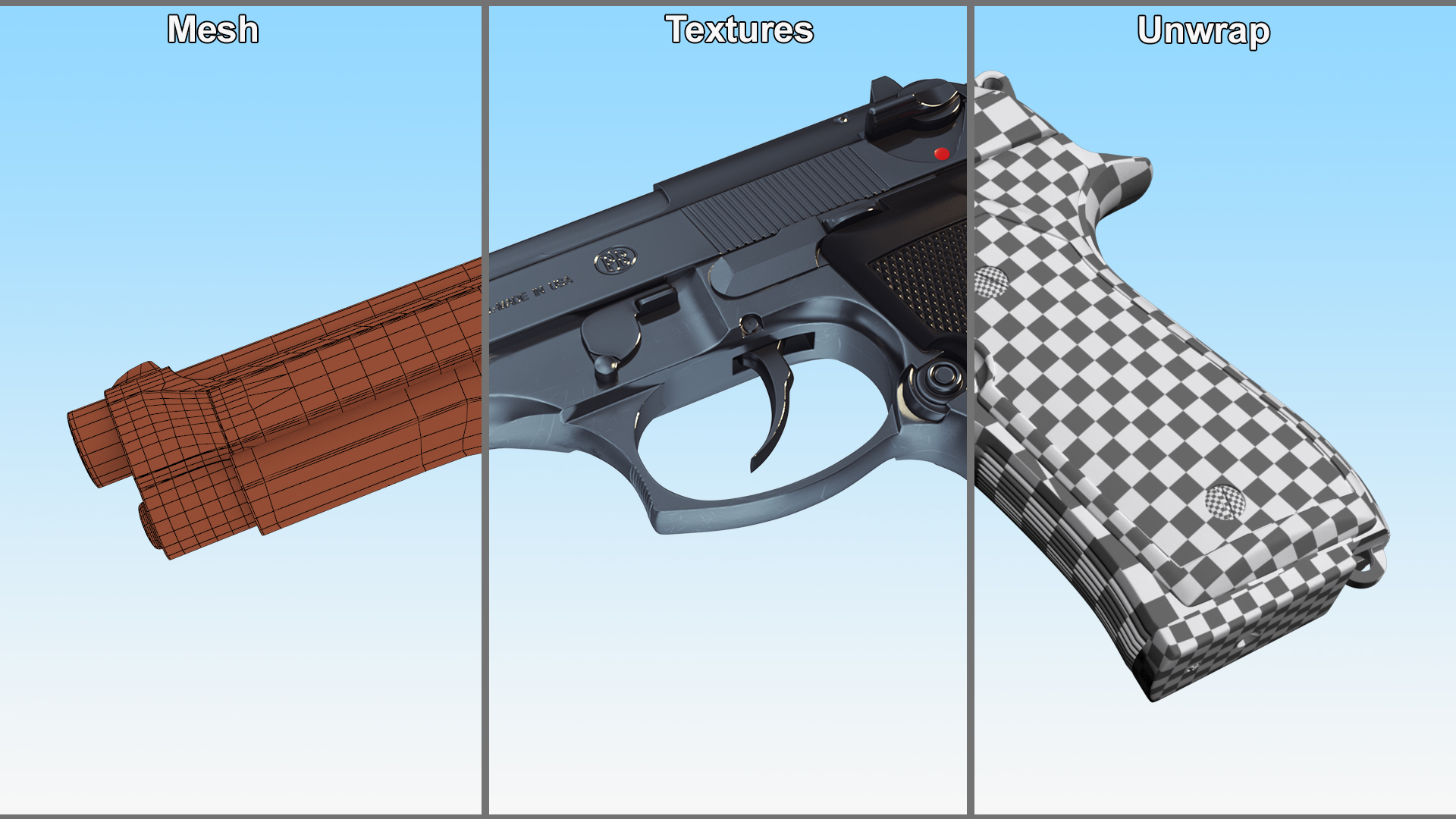 3D model Handgun Beretta 92FS