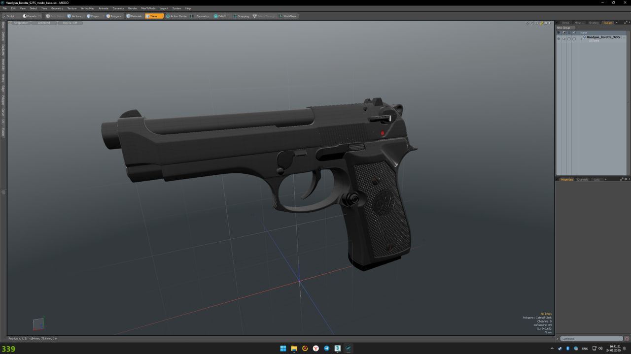 3D model Handgun Beretta 92FS