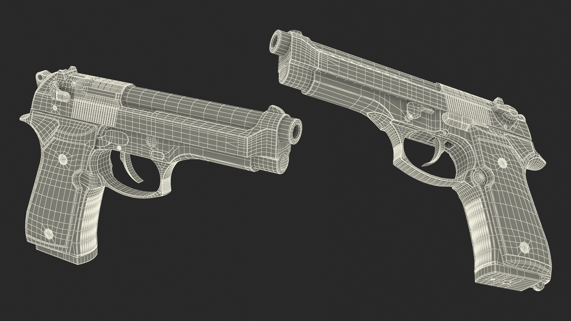 3D model Handgun Beretta 92FS