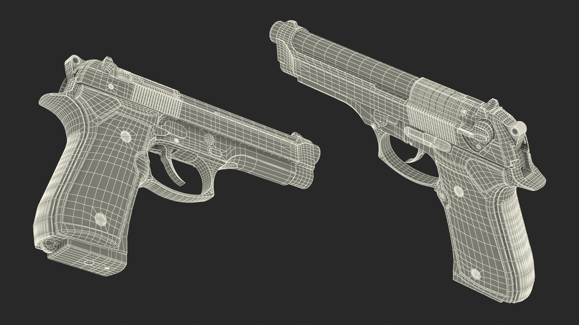 3D model Handgun Beretta 92FS