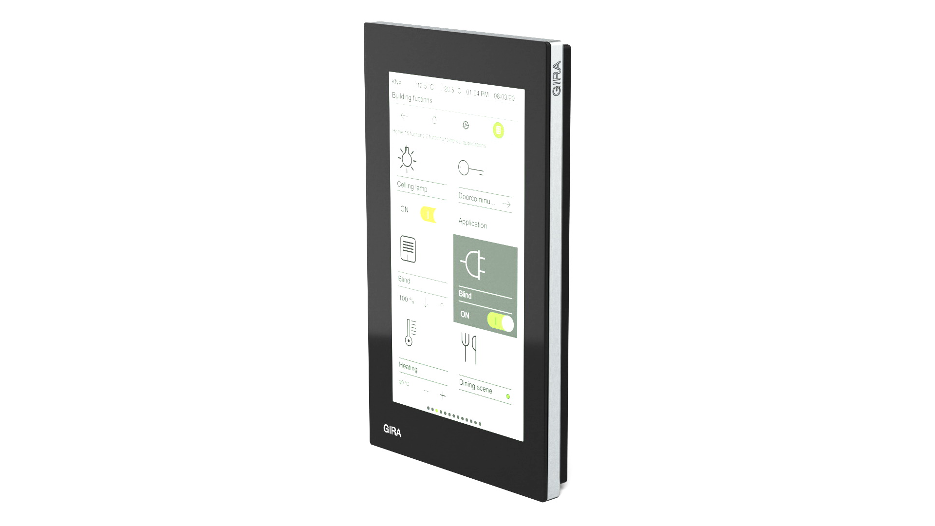 KNX Room Control Unit Black 3D