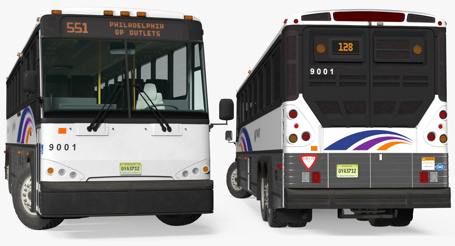 3D model Intercity Bus MCI D4500ct