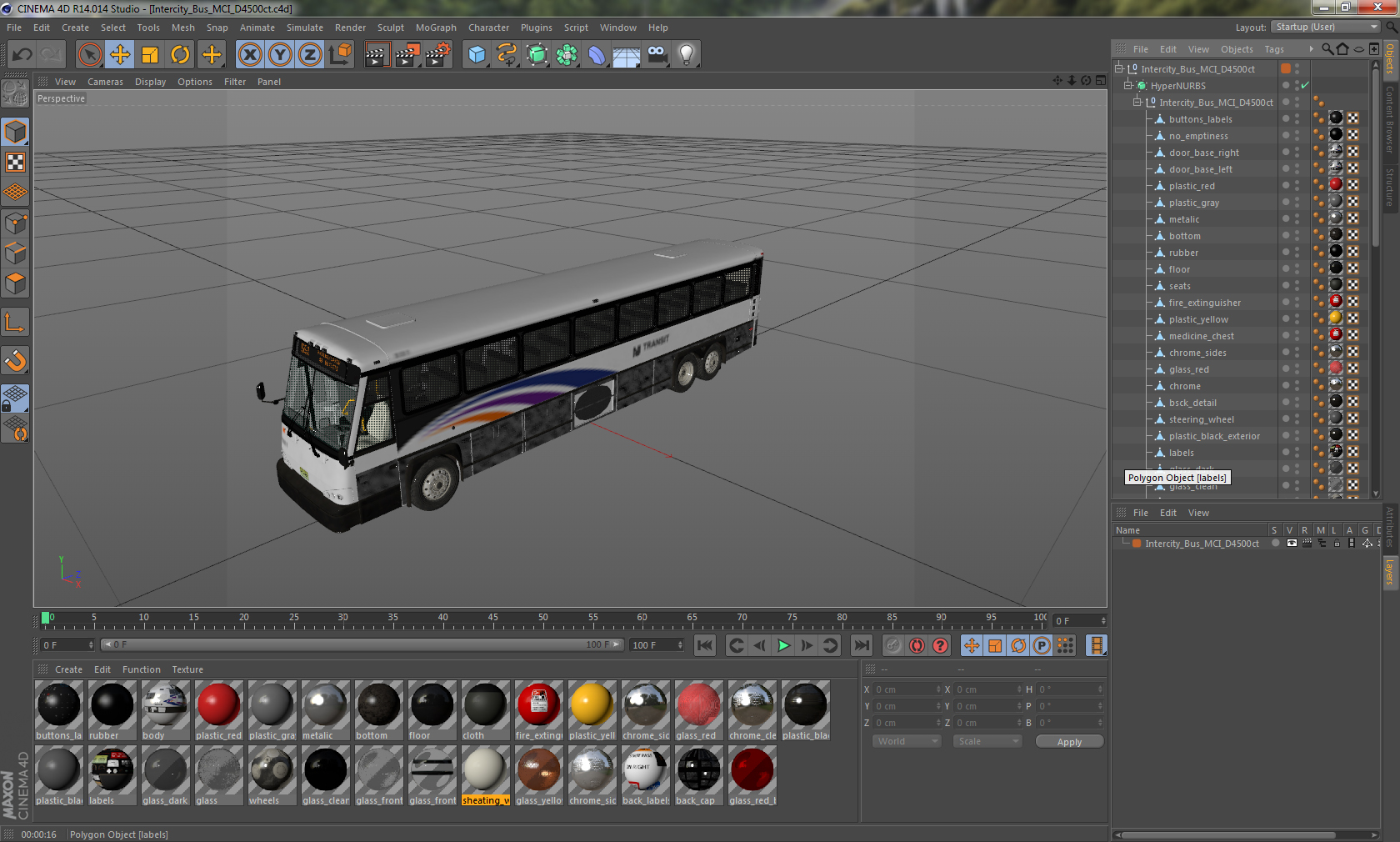 3D model Intercity Bus MCI D4500ct