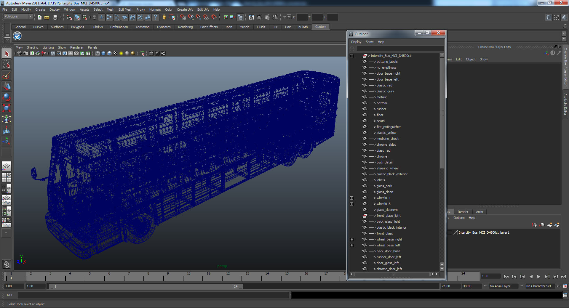 3D model Intercity Bus MCI D4500ct