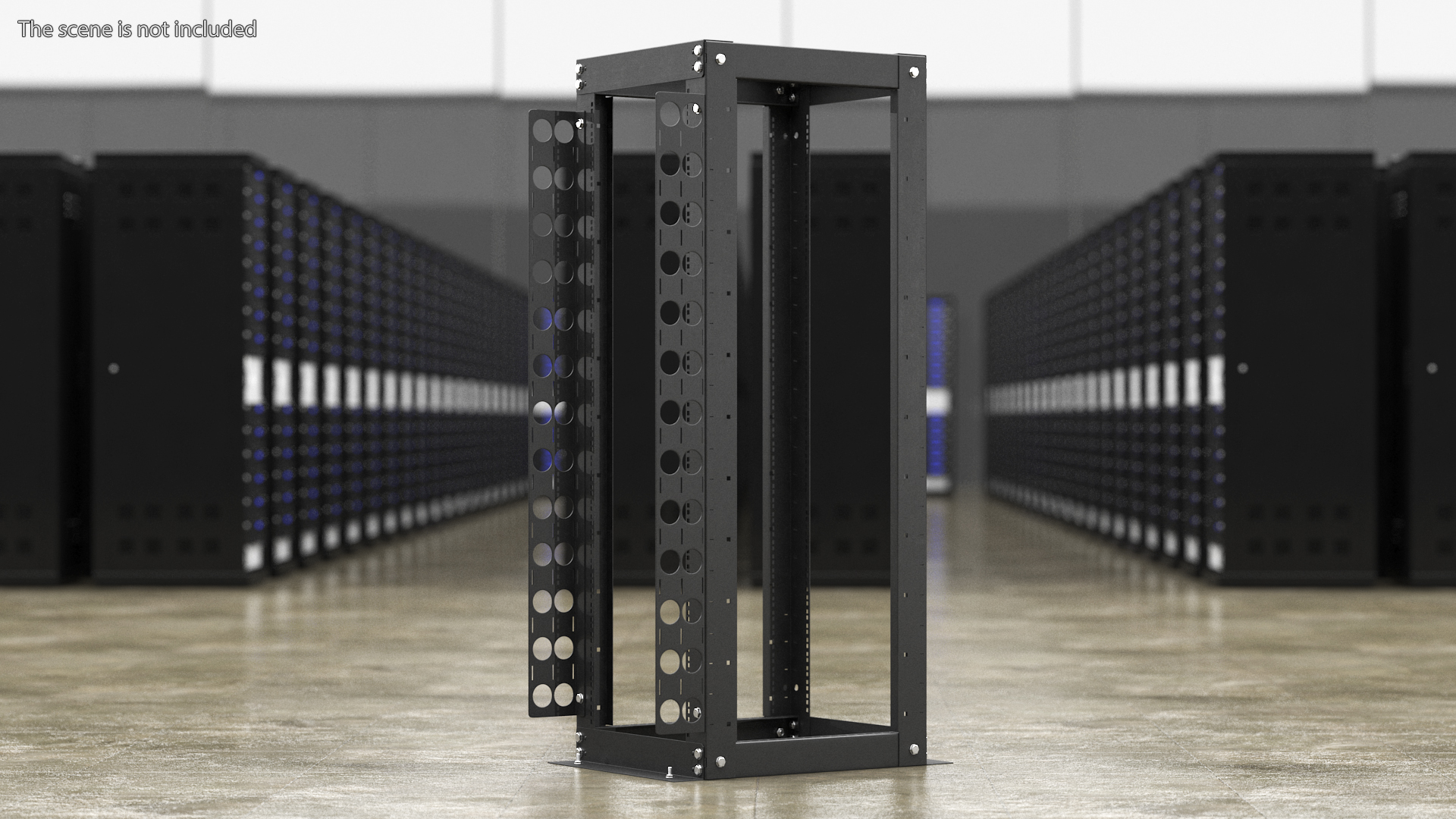 Open Frame Server Rack 36U Empty 3D