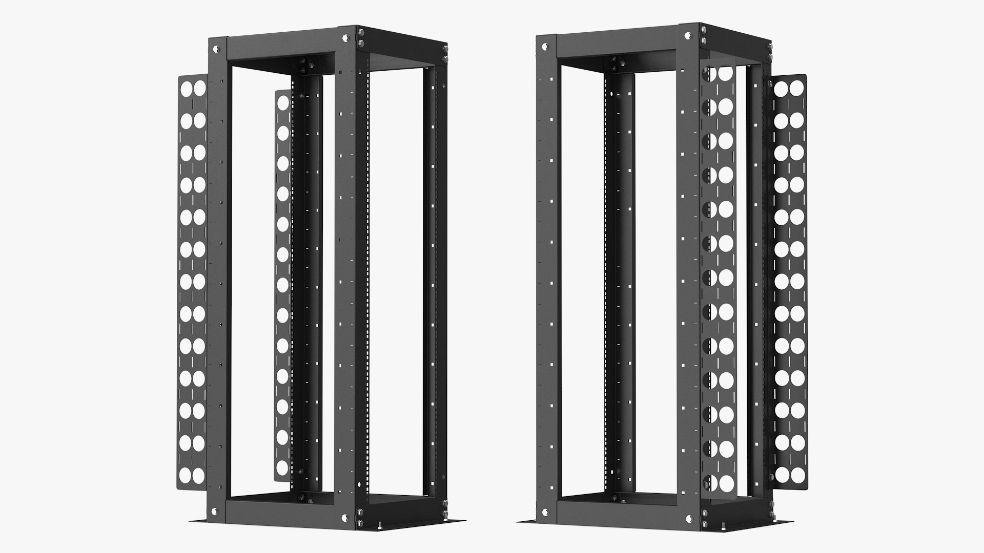 Open Frame Server Rack 36U Empty 3D