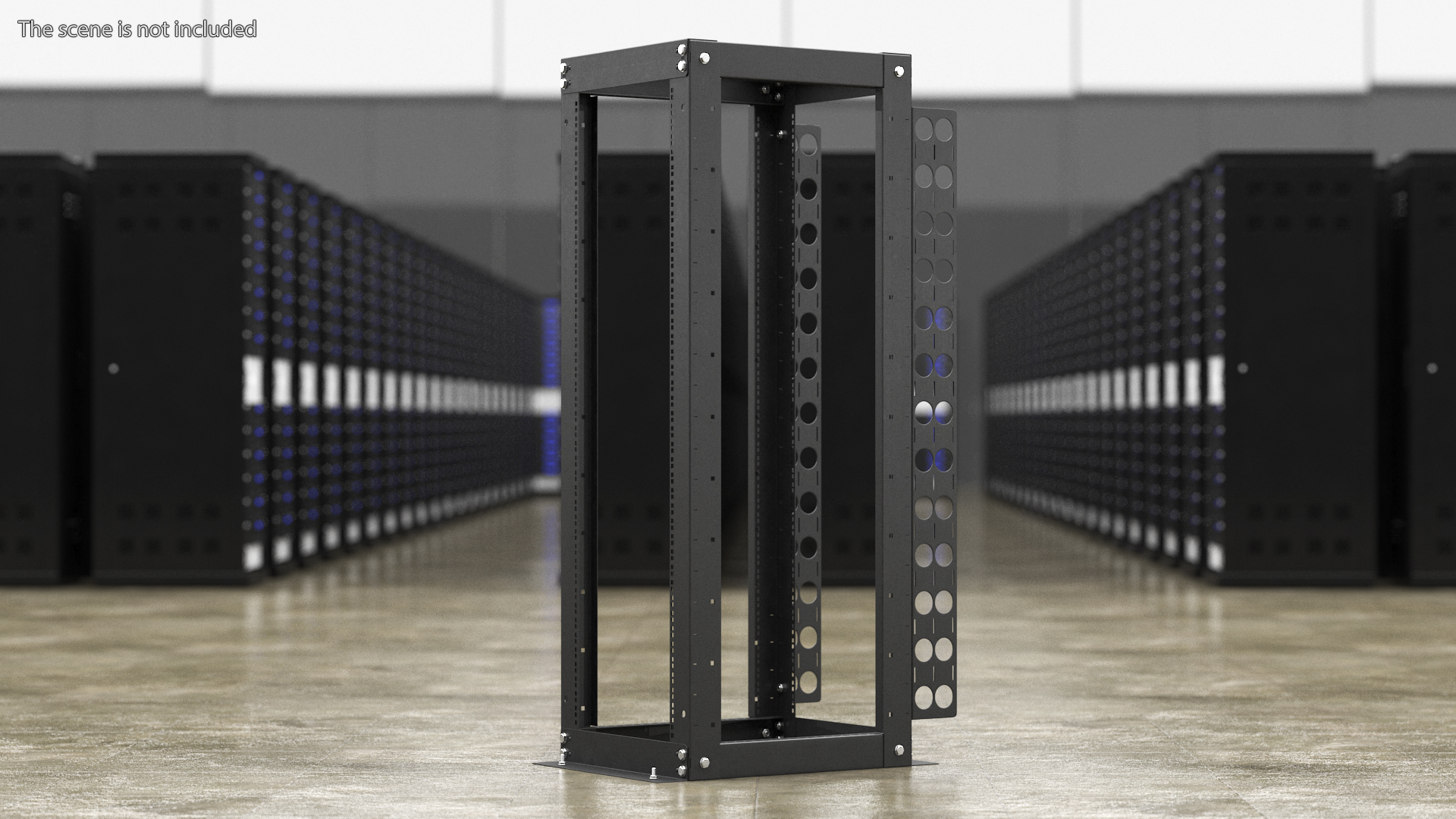 Open Frame Server Rack 36U Empty 3D