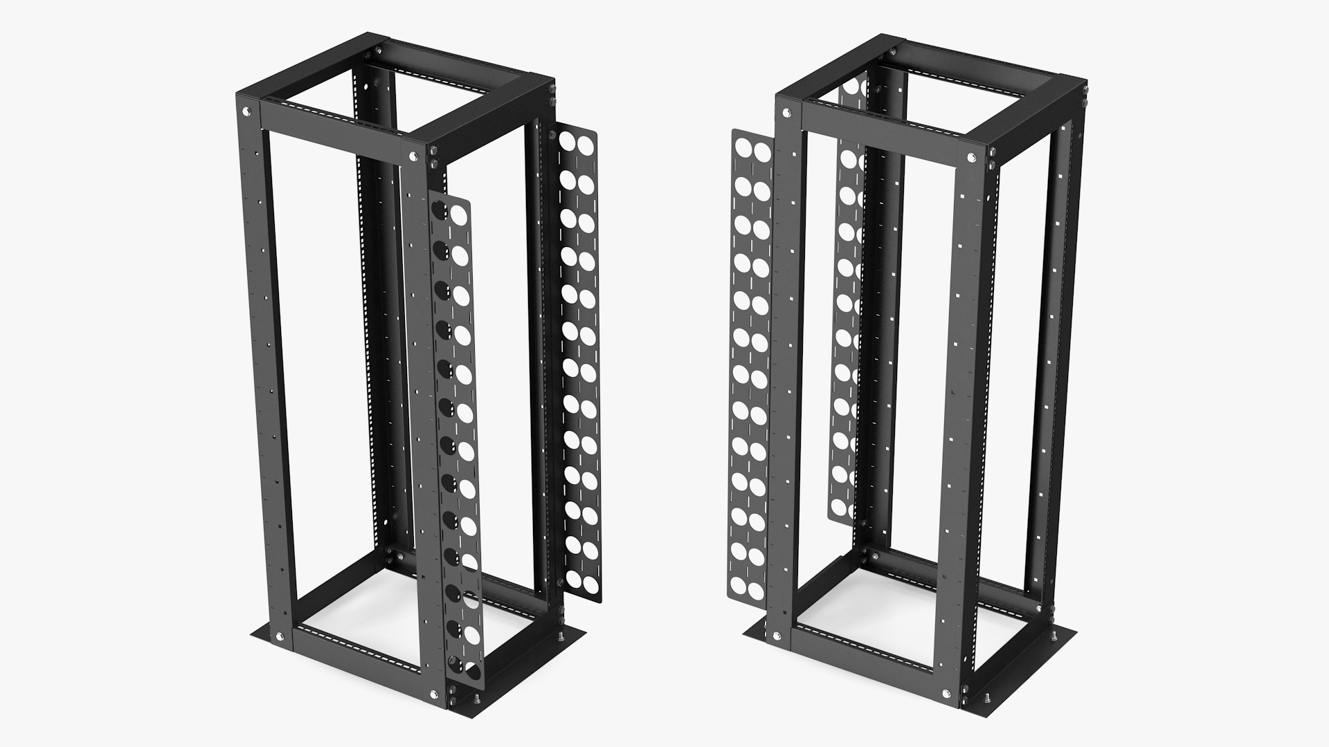 Open Frame Server Rack 36U Empty 3D