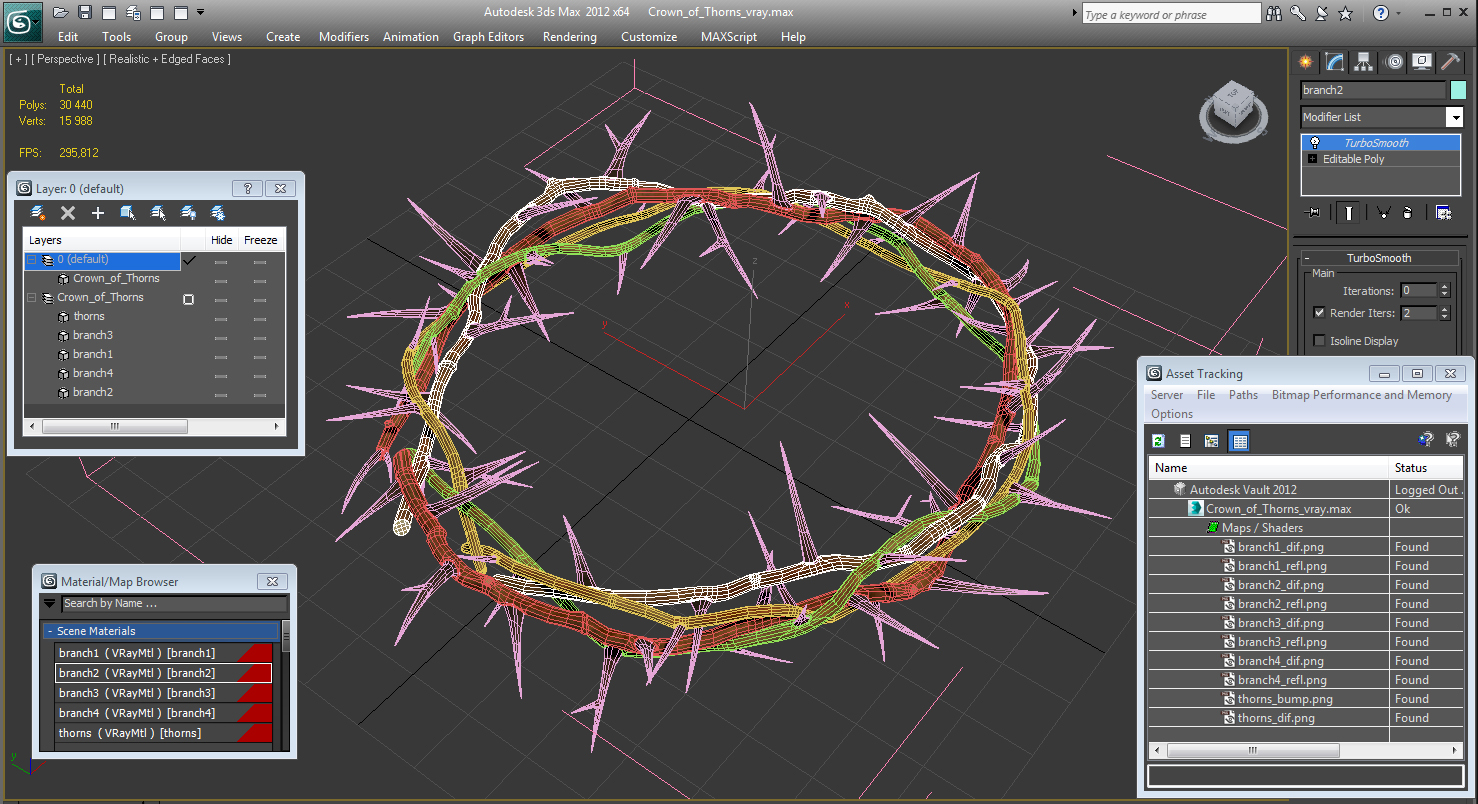 3D model Crown of Thorns