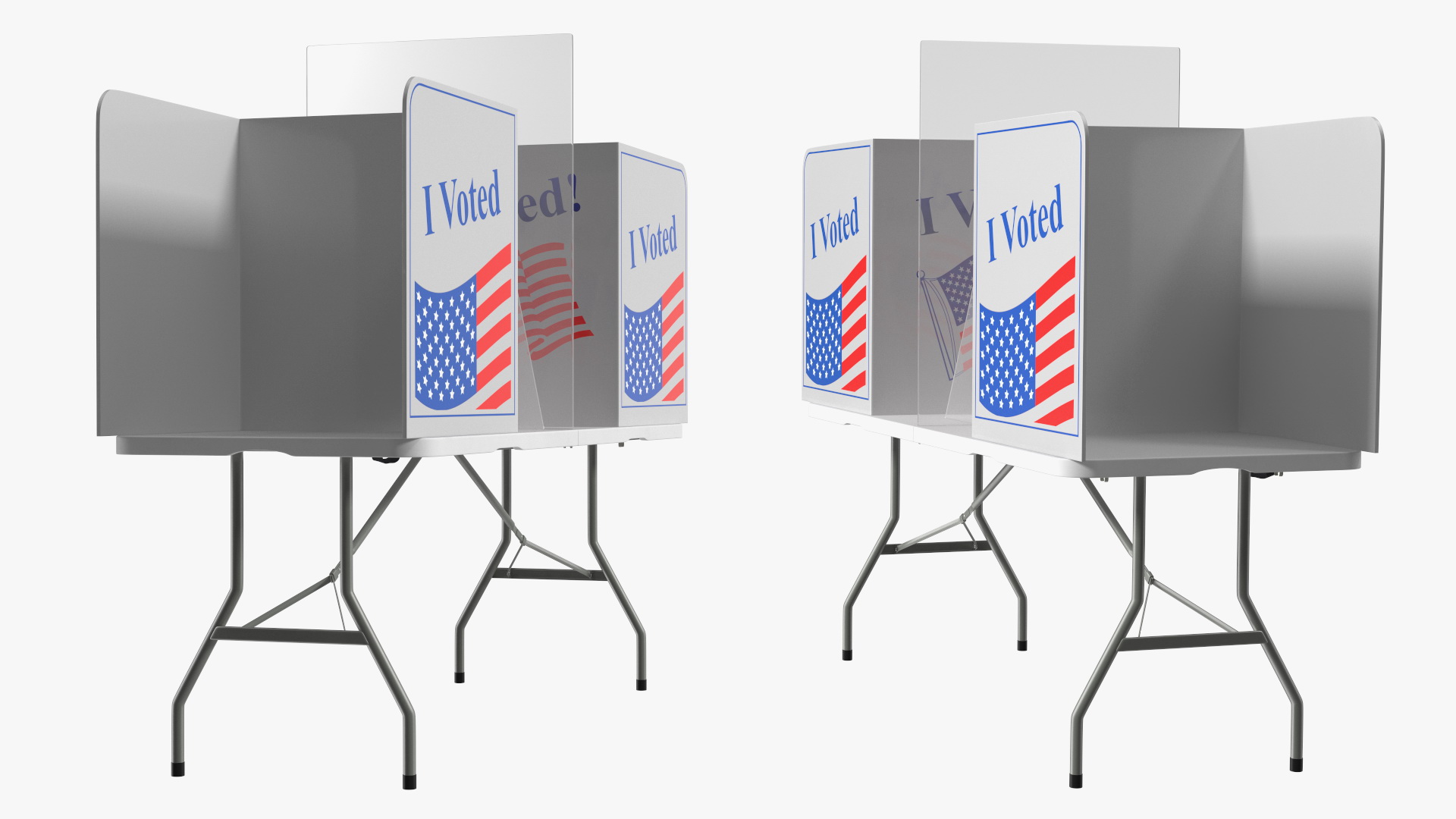 Afro American Man with Voting Table Rigged 3D